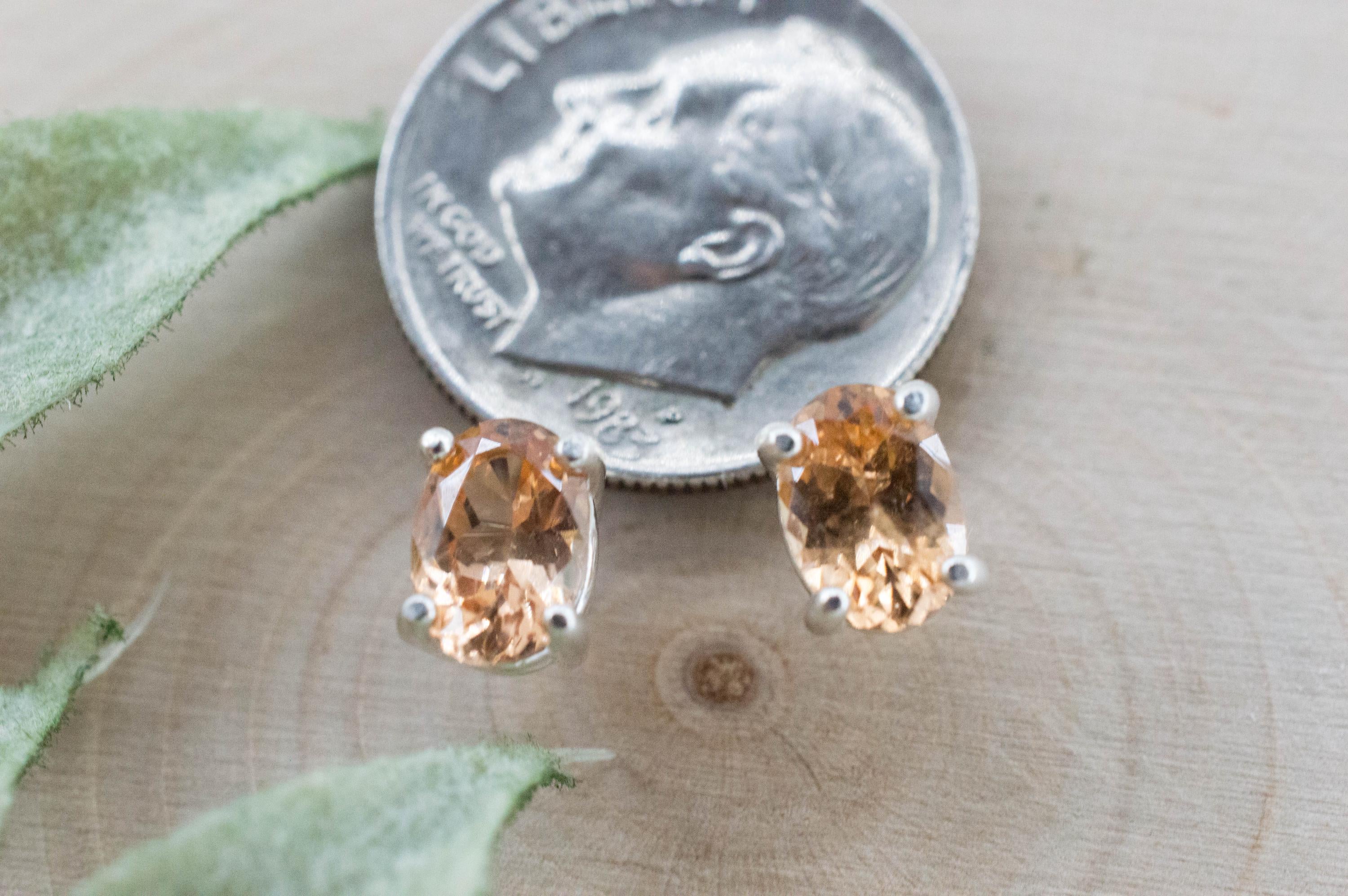 Hessonite Garnet Earrings; Natural Untreated Canada Garnet; 1.575cts