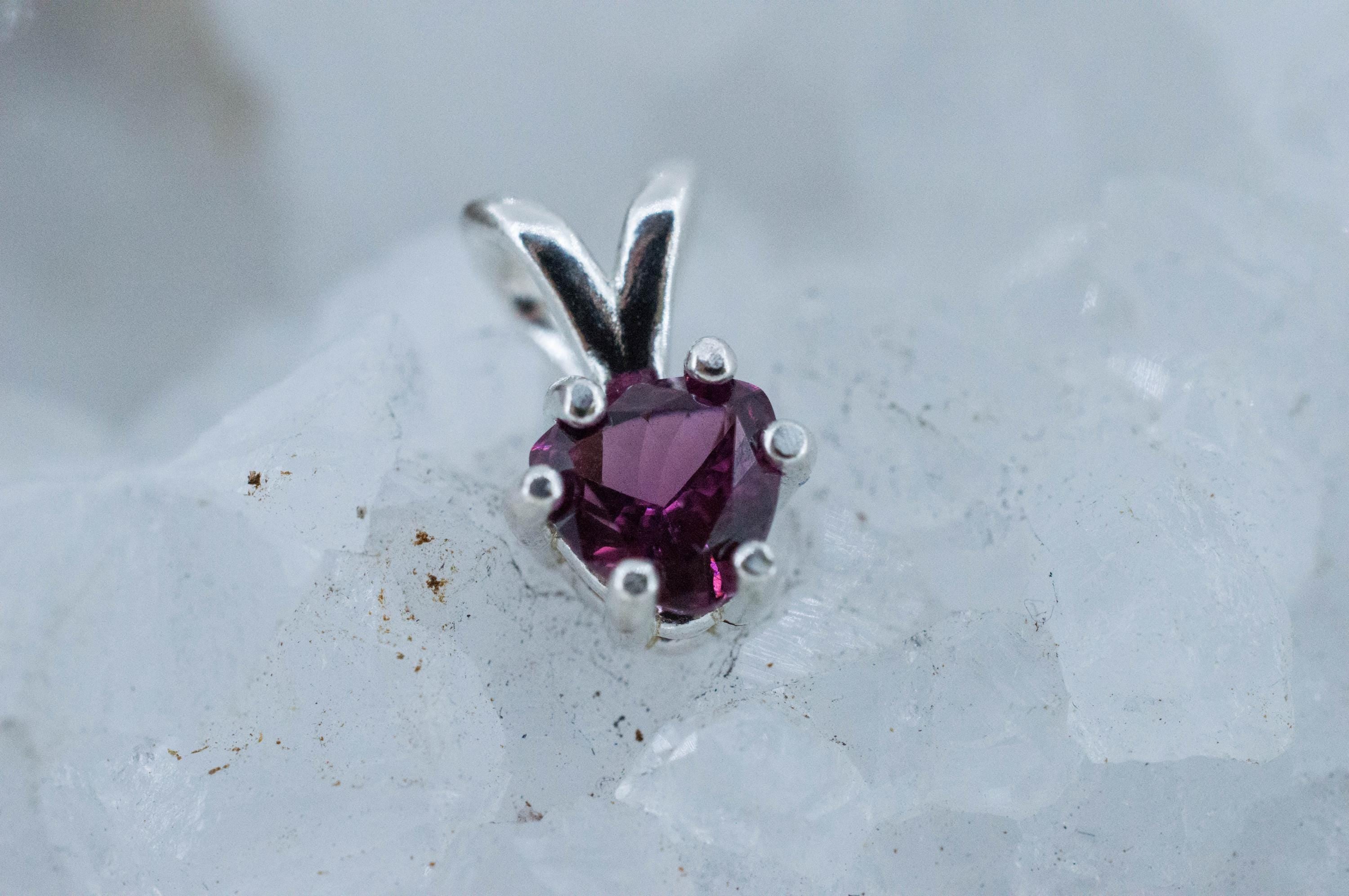 Umbalite Garnet Pendant; Natural Untreated Tanzanian Garnet; 0.760cts