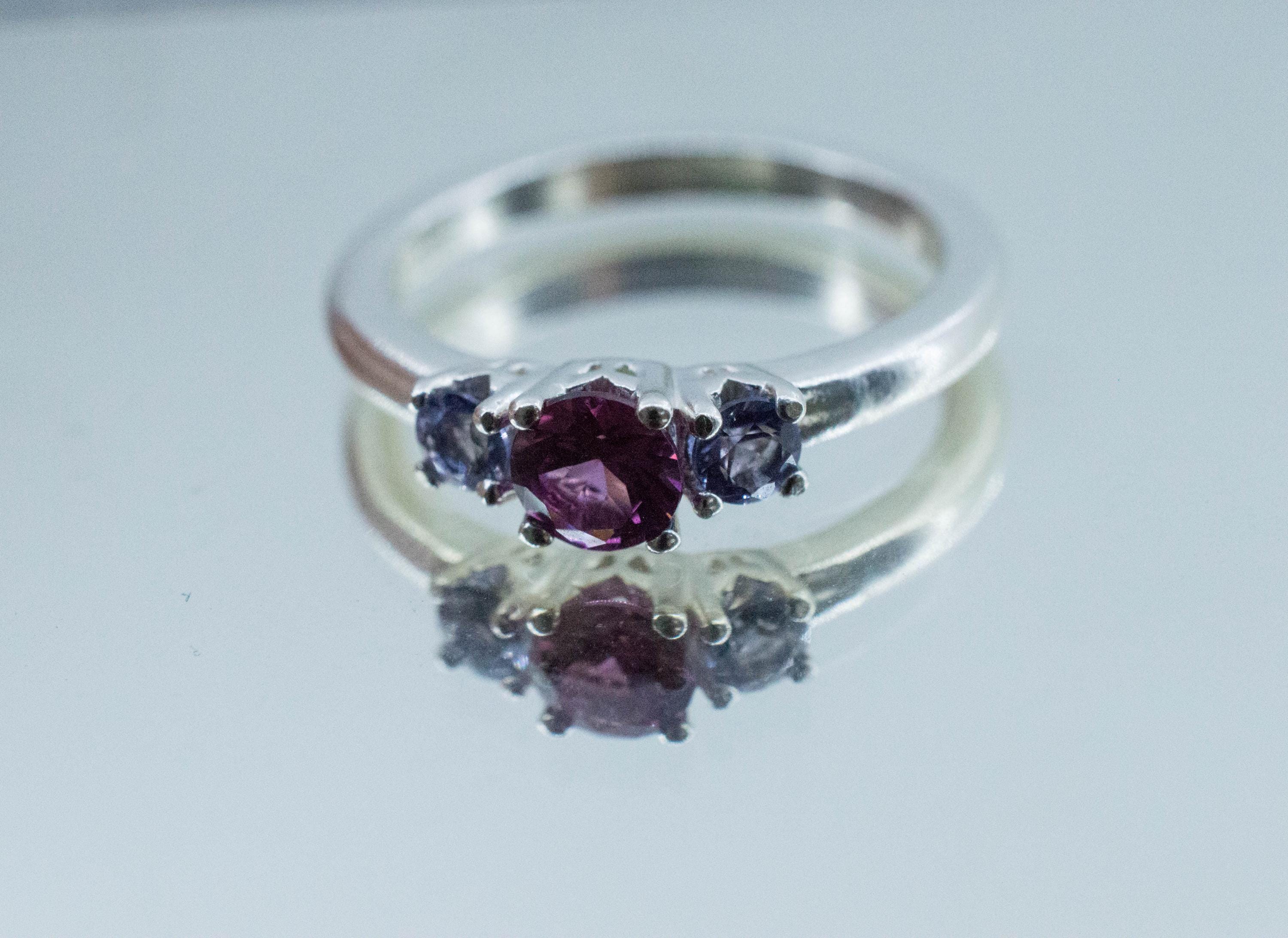 Umbalite Garnet and Iolite Ring; Natural Untreated Tanzanian Garnet and Iolite - Mark Oliver Gems