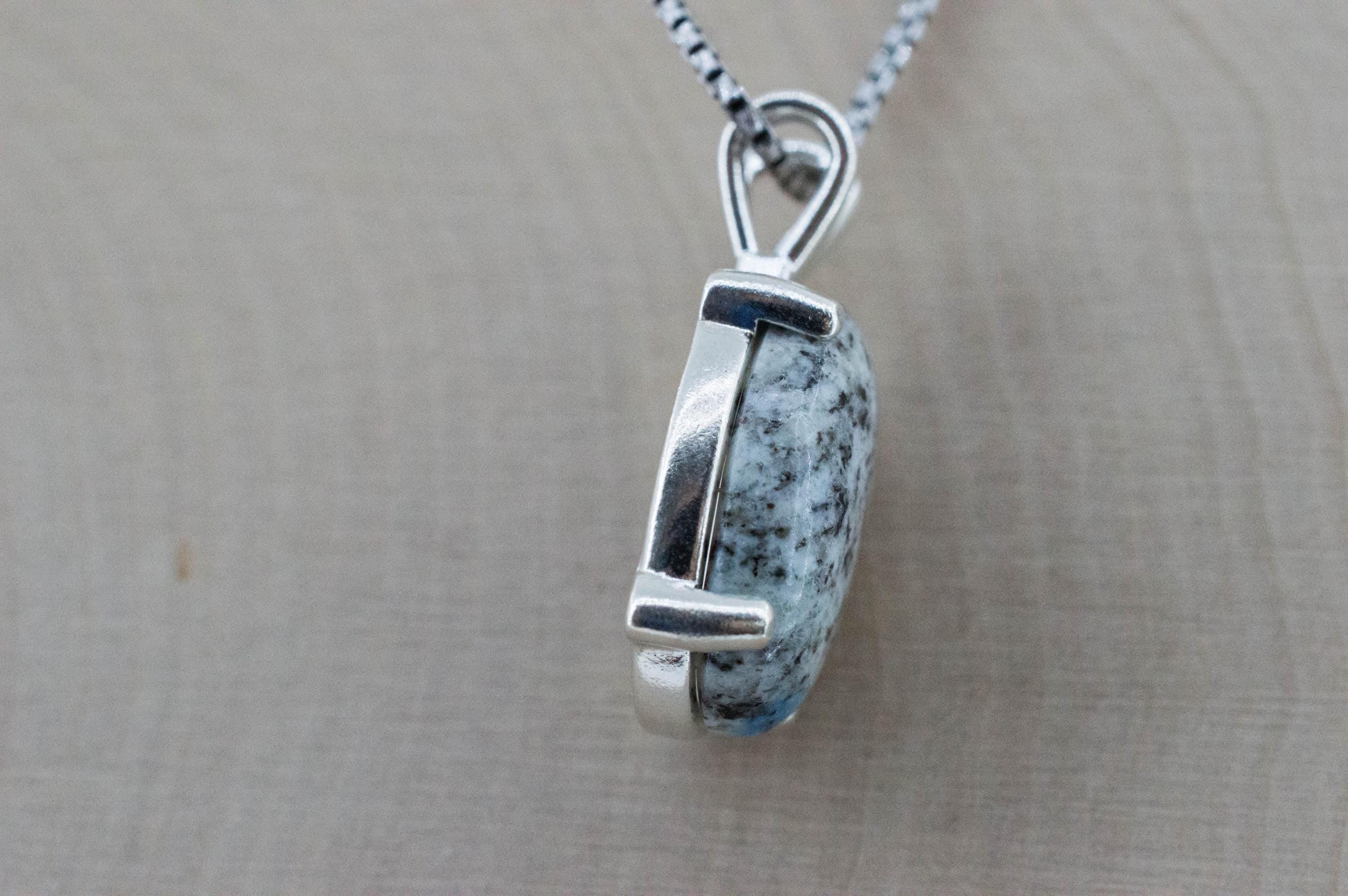 K2 Stone Pendant; Natural Untreated K2 Granite and Azurite; 10.530cts