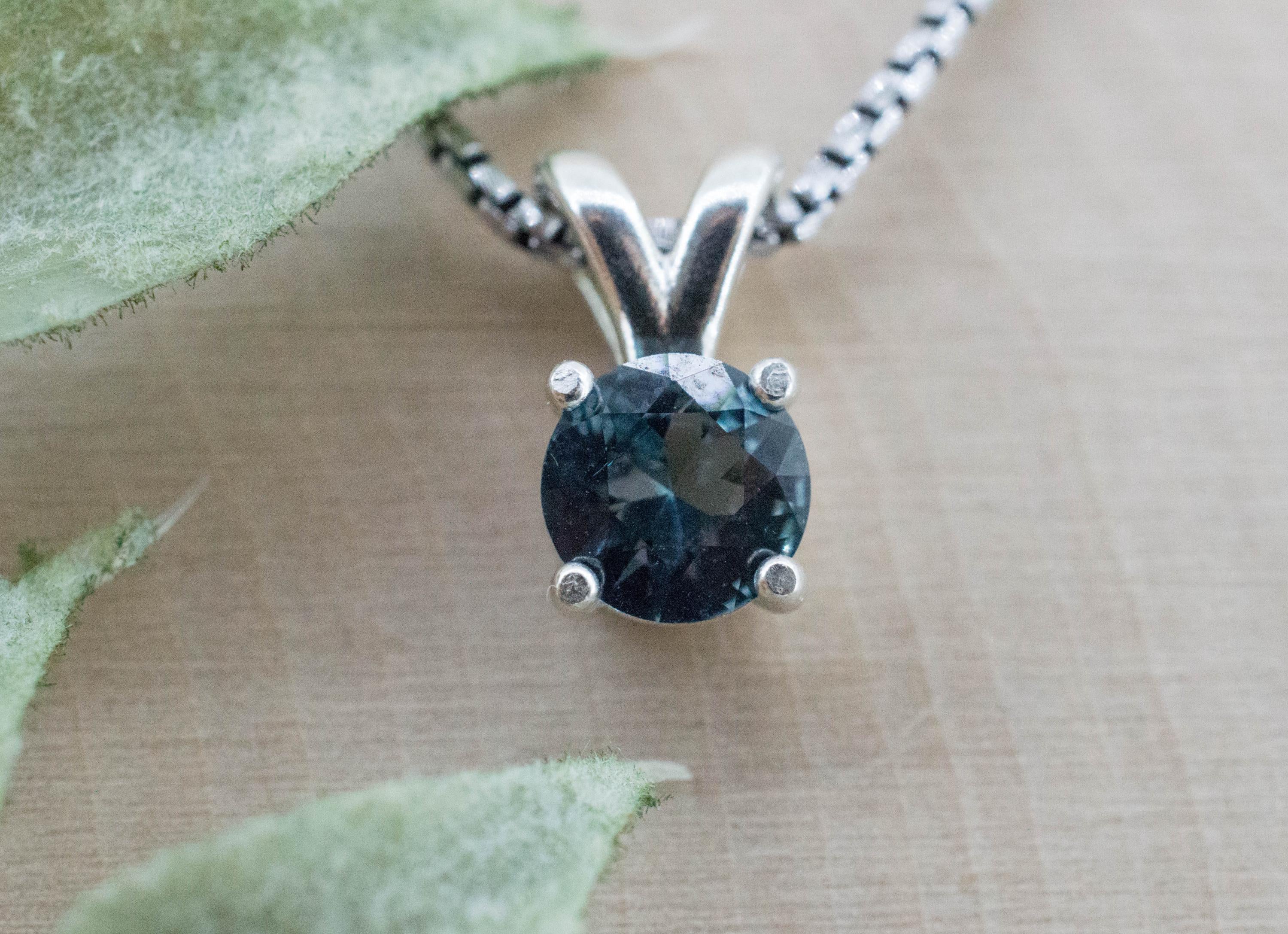 Blue Spinel Pendant; Natural Untreated Mozambique Spinel; 0.780cts