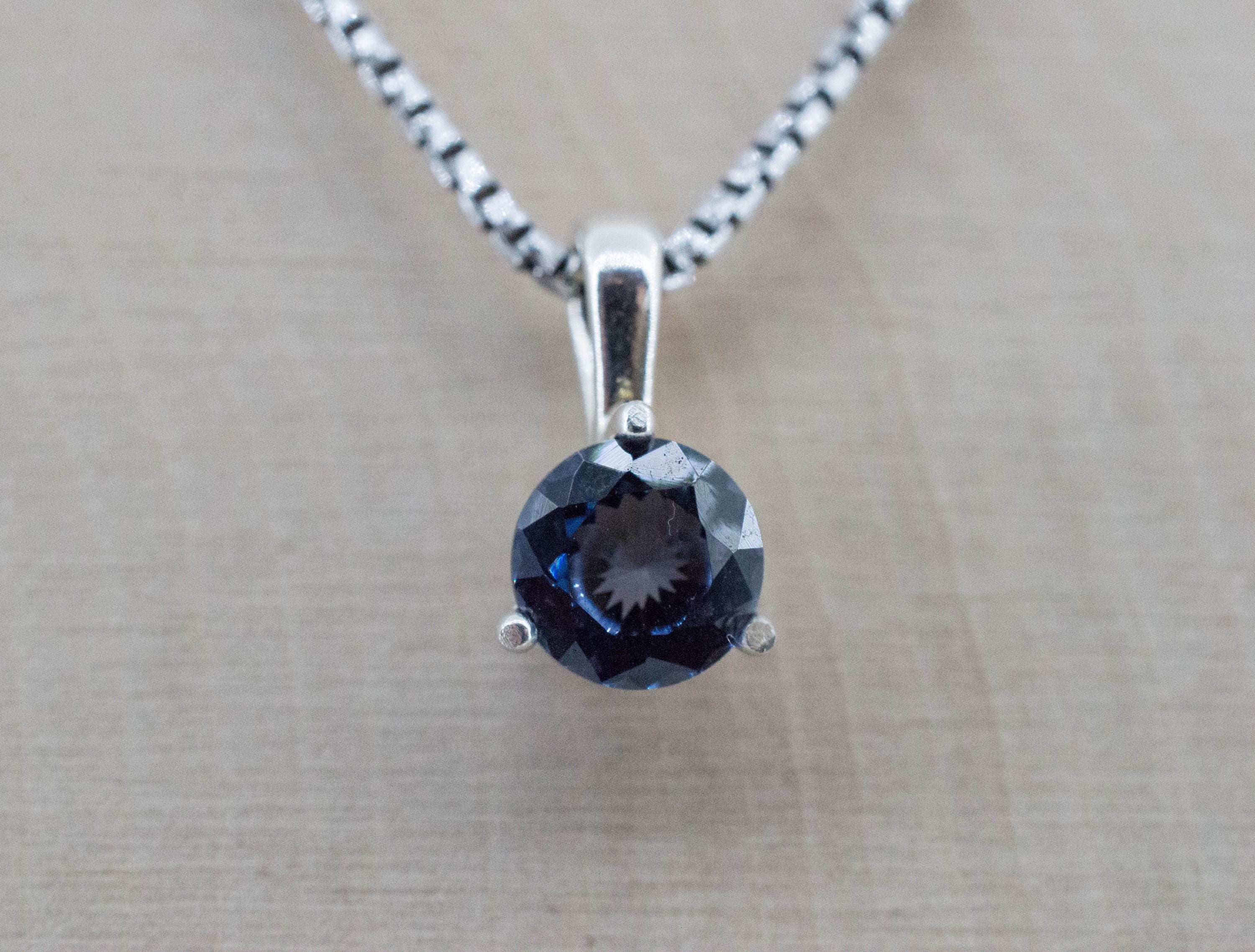 Blue Spinel Pendant; Natural Untreated Sri Lanka Spinel; 1.100cts