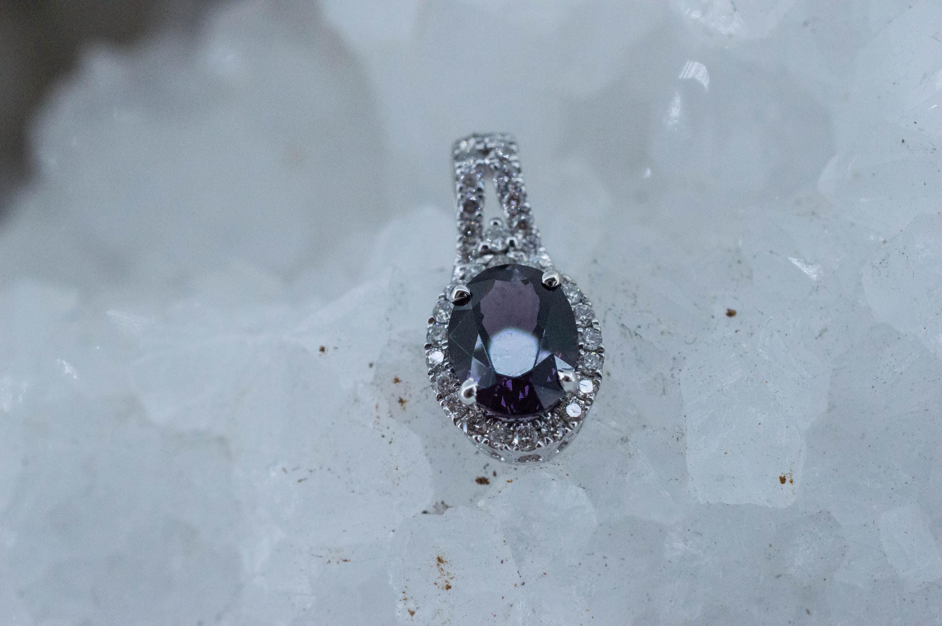 Purple Spinel Pendant; Natural Untreated Sri Lanka Spinel; 1.550cts