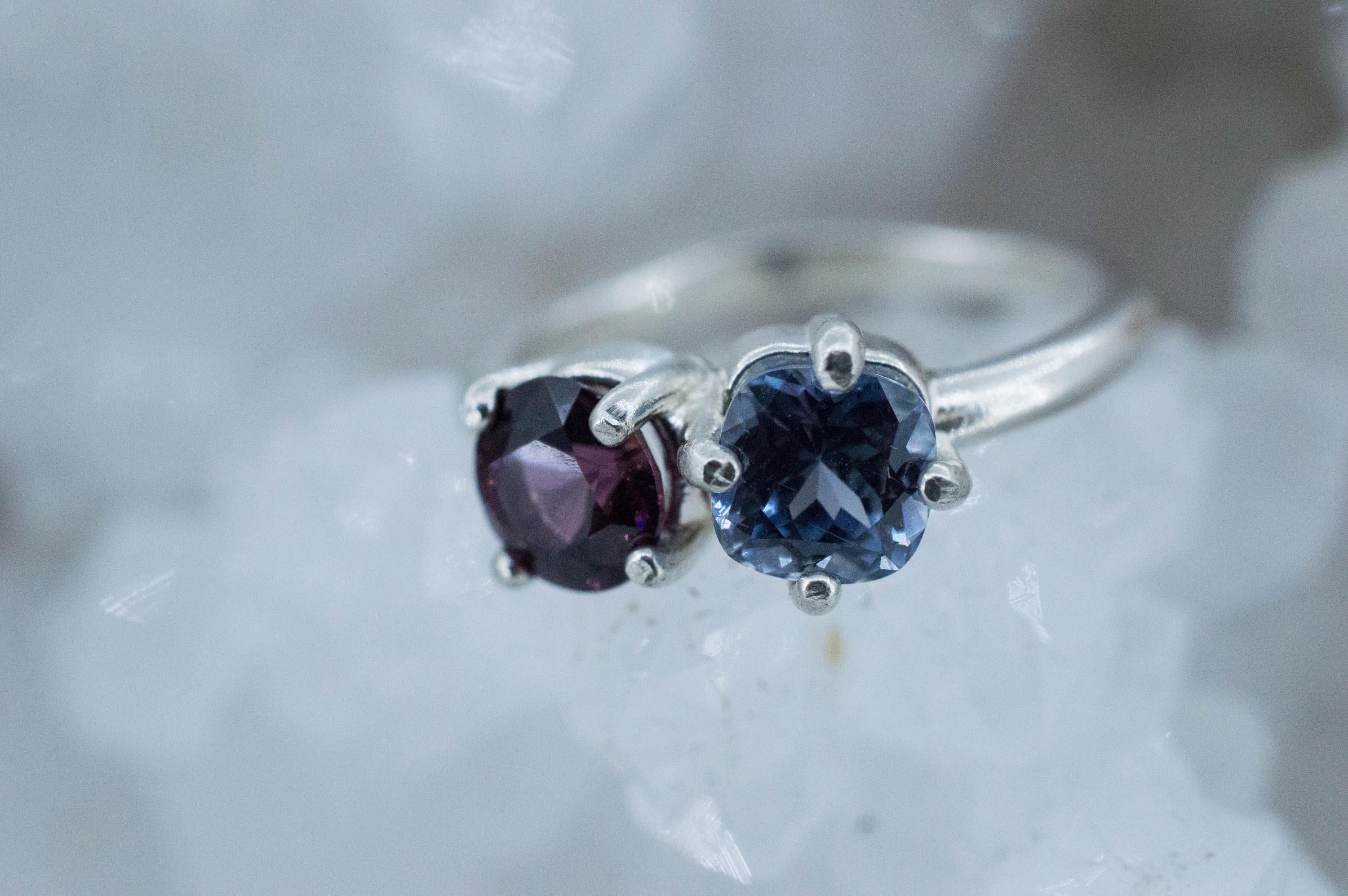 Spinel Ring, Natural Untreated Vietnam and Sri Lanka Blue and Pink Spinel - Mark Oliver Gems