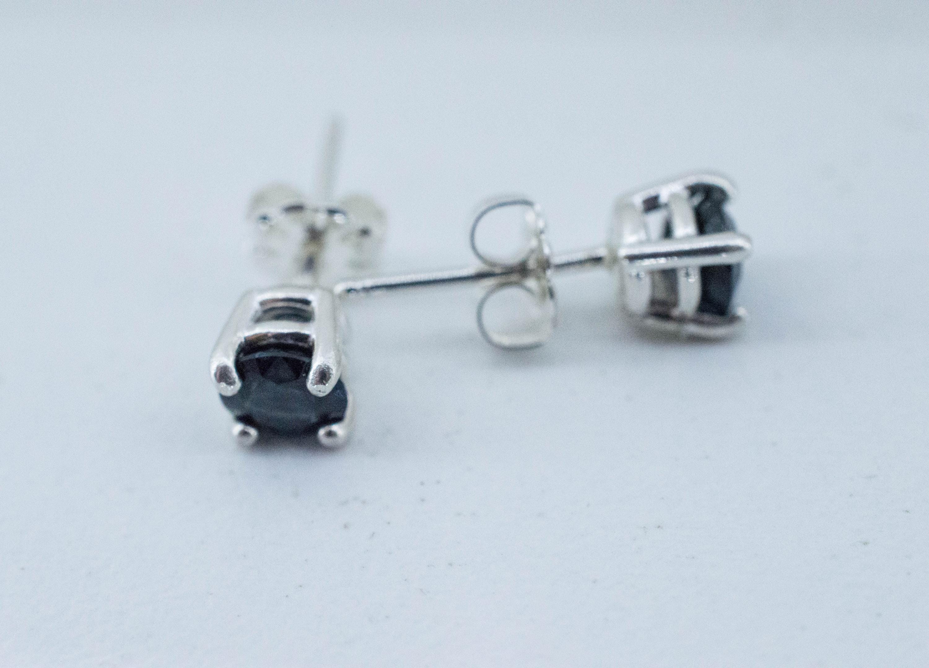 Blue Spinel Earrings; Natural Untreated Sri Lanka Spinel; 0.990cts - Mark Oliver Gems