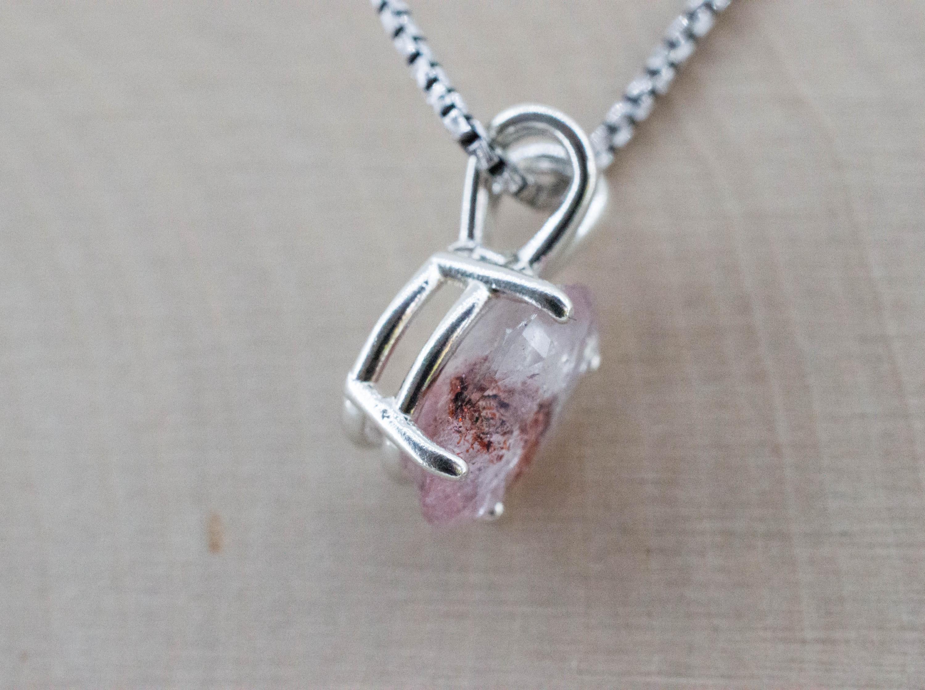 Hematite Quartz Pendant; Natural Untreated Tanzanian Fire and Ice Quartz; 3.235cts - Mark Oliver Gems