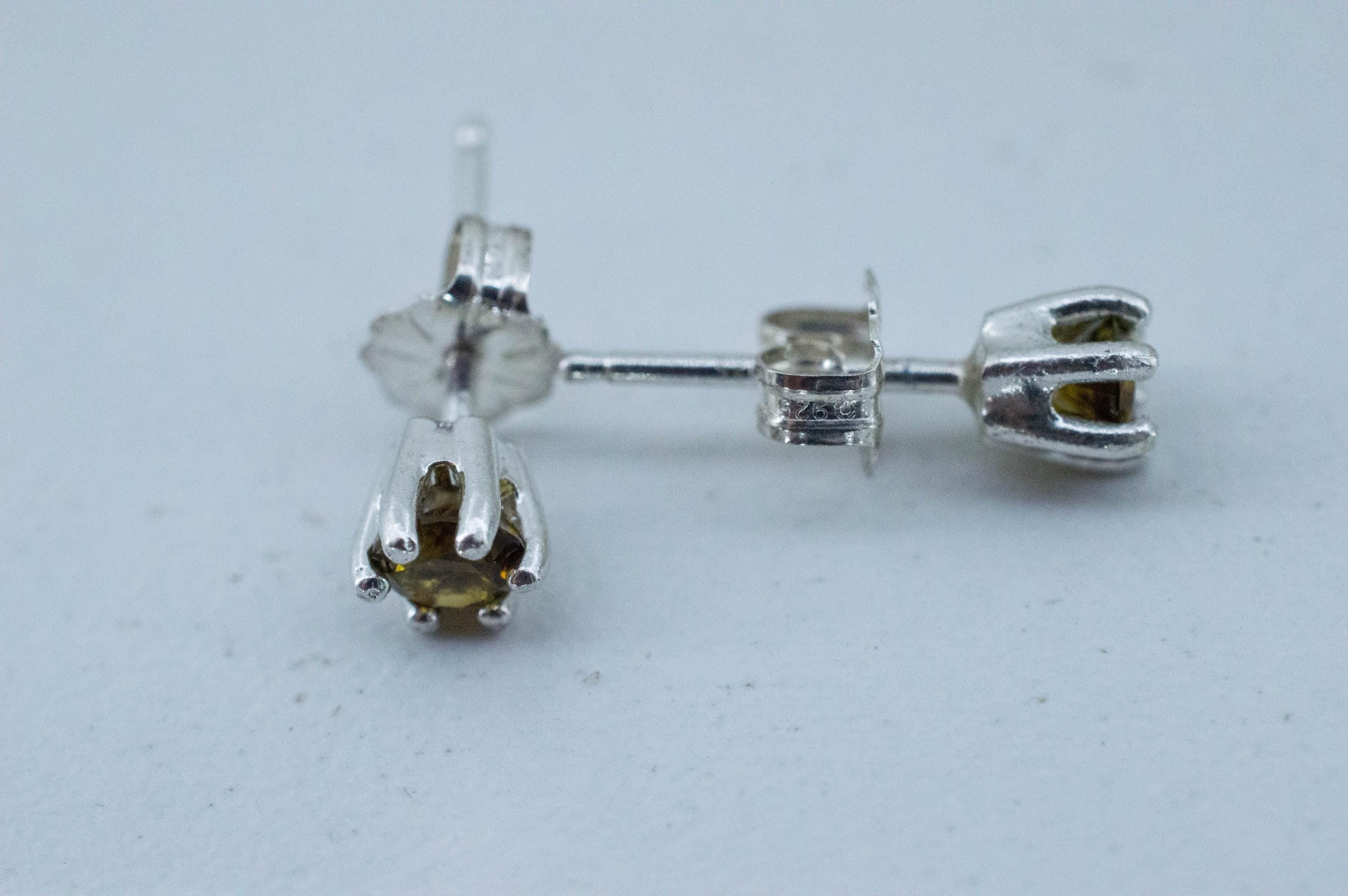 Tourmaline Earrings; Natural Untreated Brazil Dravite Tourmaline; 0.405cts - Mark Oliver Gems