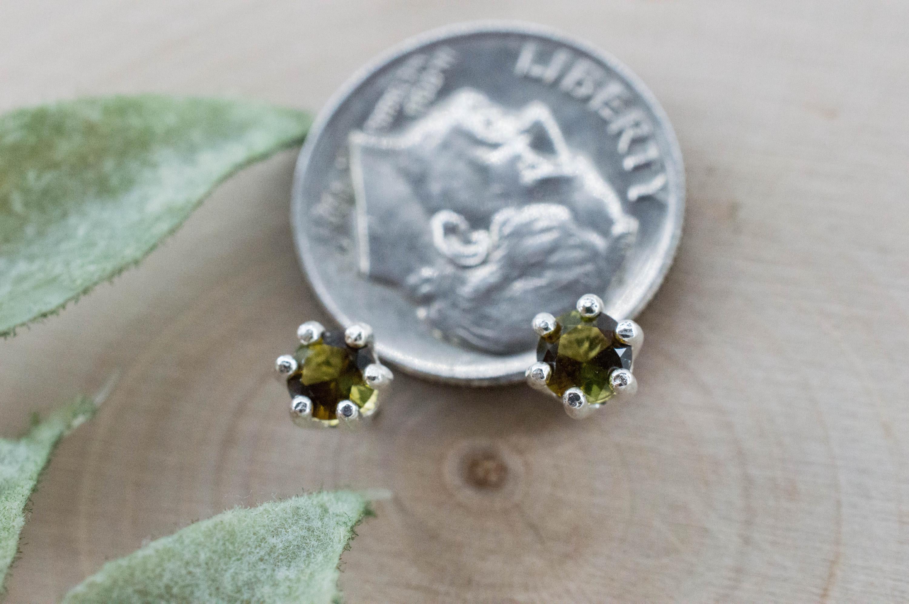 Tourmaline Earrings; Natural Untreated Brazil Dravite Tourmaline; 0.405cts - Mark Oliver Gems