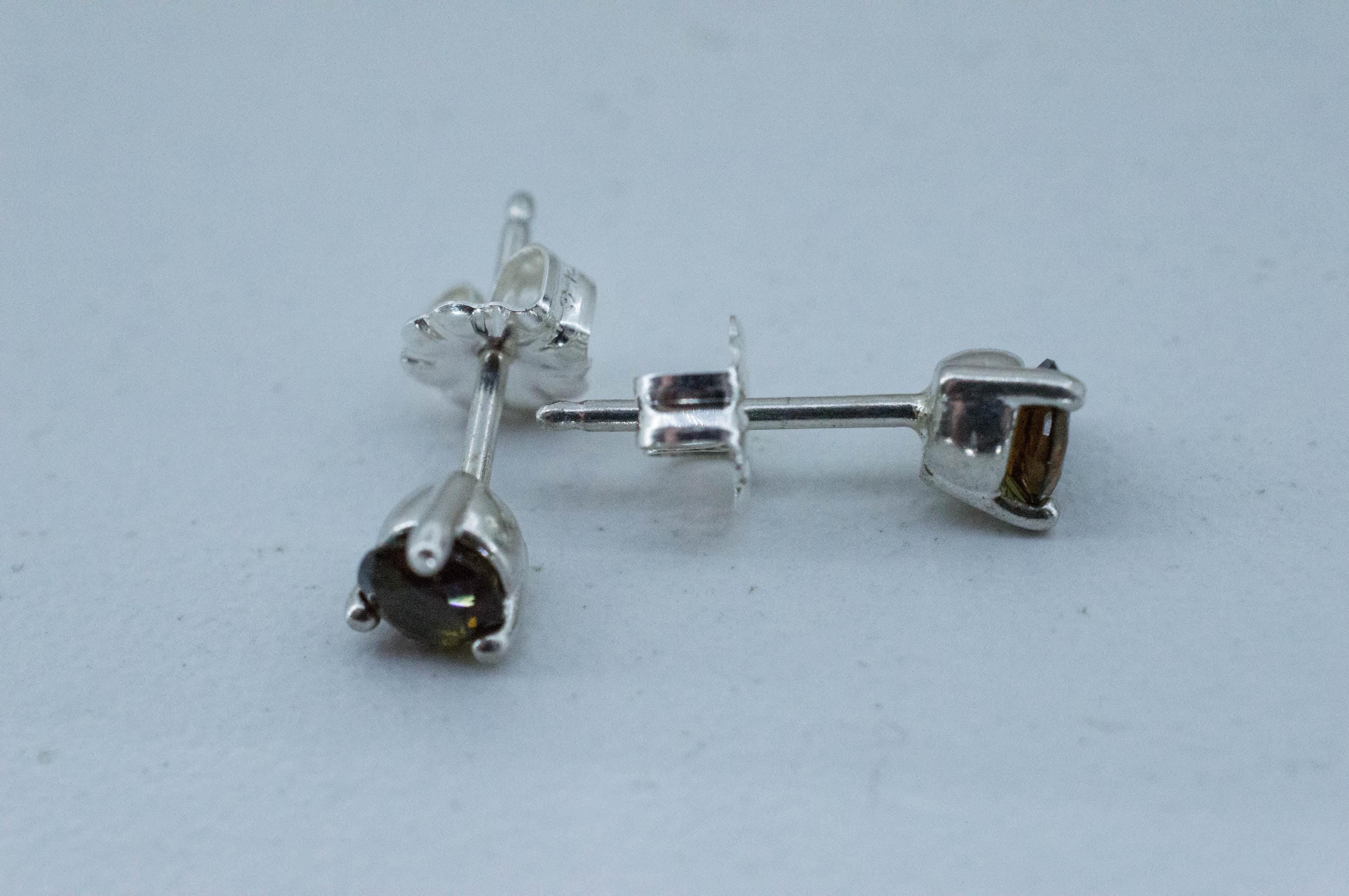 Tourmaline Earrings; Natural Untreated Brazil Dravite Tourmaline; 0.440cts - Mark Oliver Gems