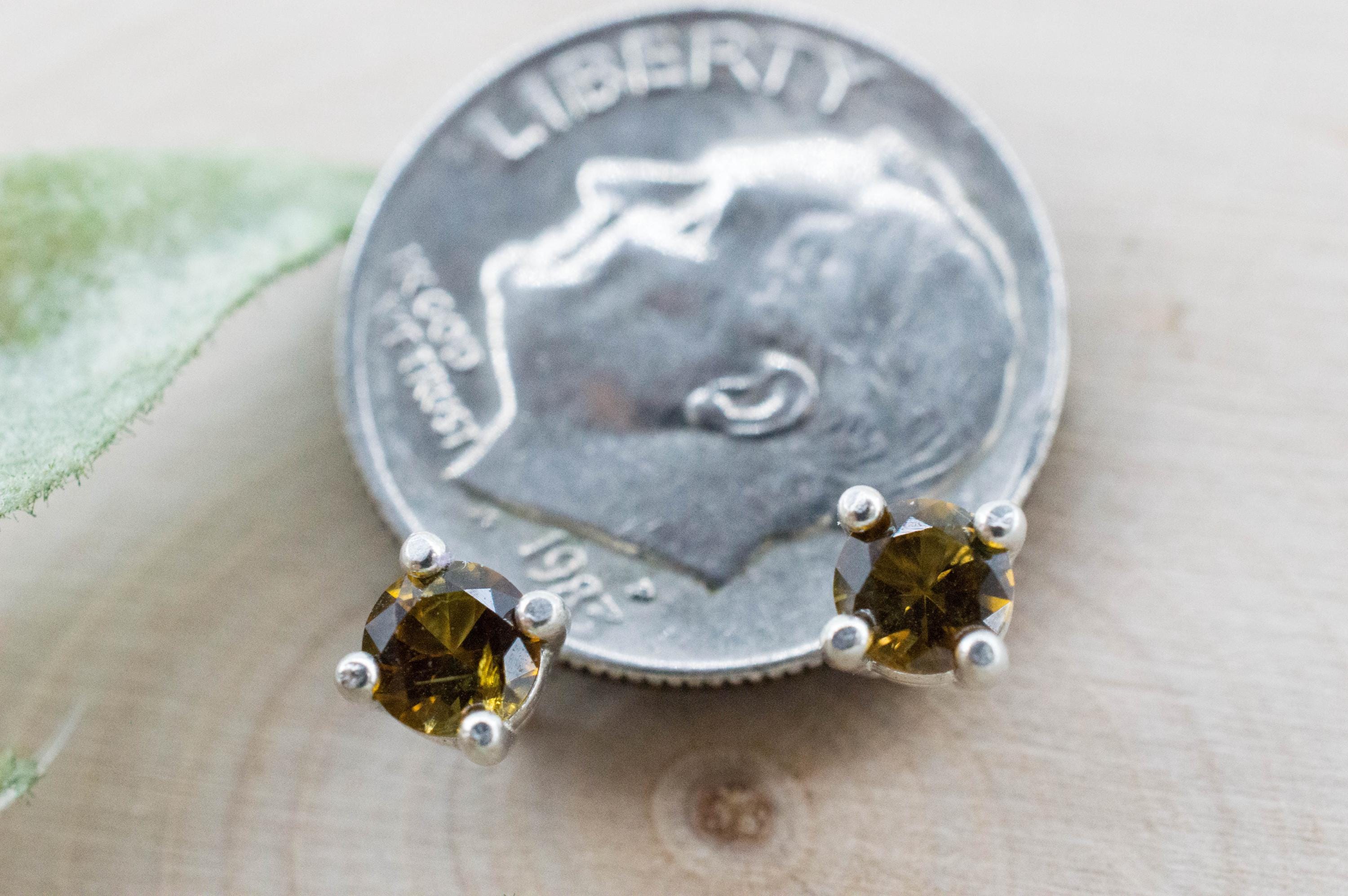 Tourmaline Earrings; Natural Untreated Brazil Dravite Tourmaline; 0.445cts - Mark Oliver Gems