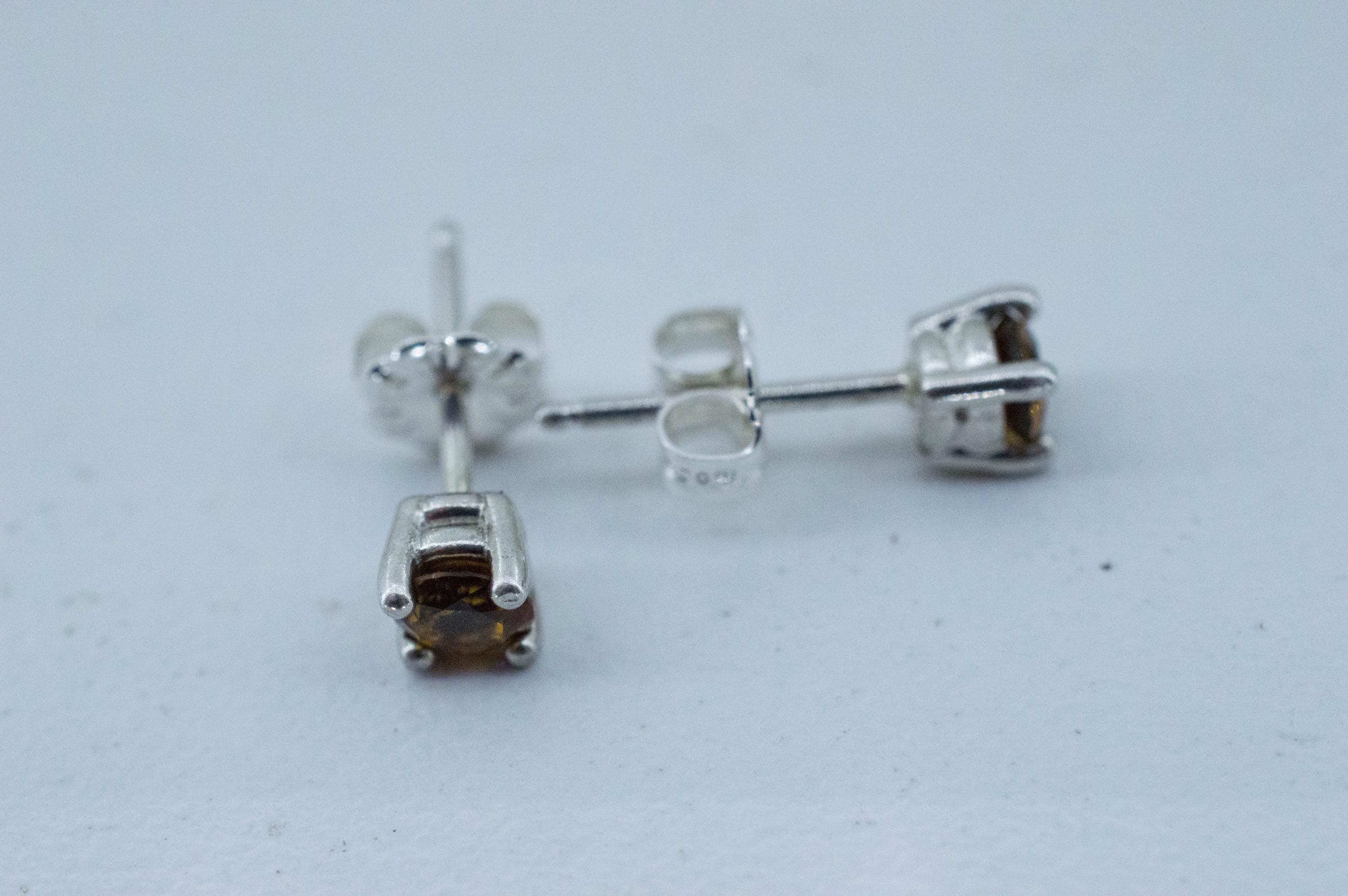 Tourmaline Earrings; Natural Untreated Brazil Dravite Tourmaline; 0.445cts - Mark Oliver Gems