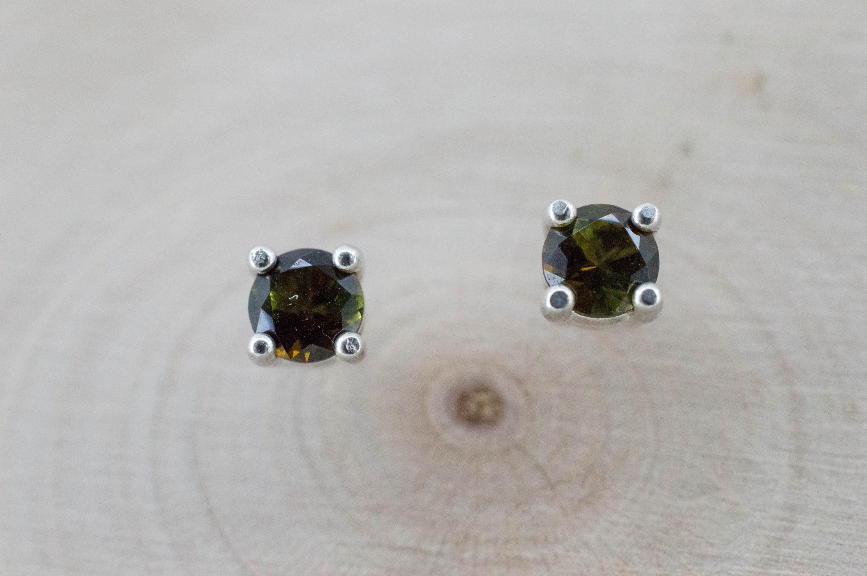 Tourmaline Earrings; Natural Untreated Brazil Dravite Tourmaline; 0.465cts - Mark Oliver Gems
