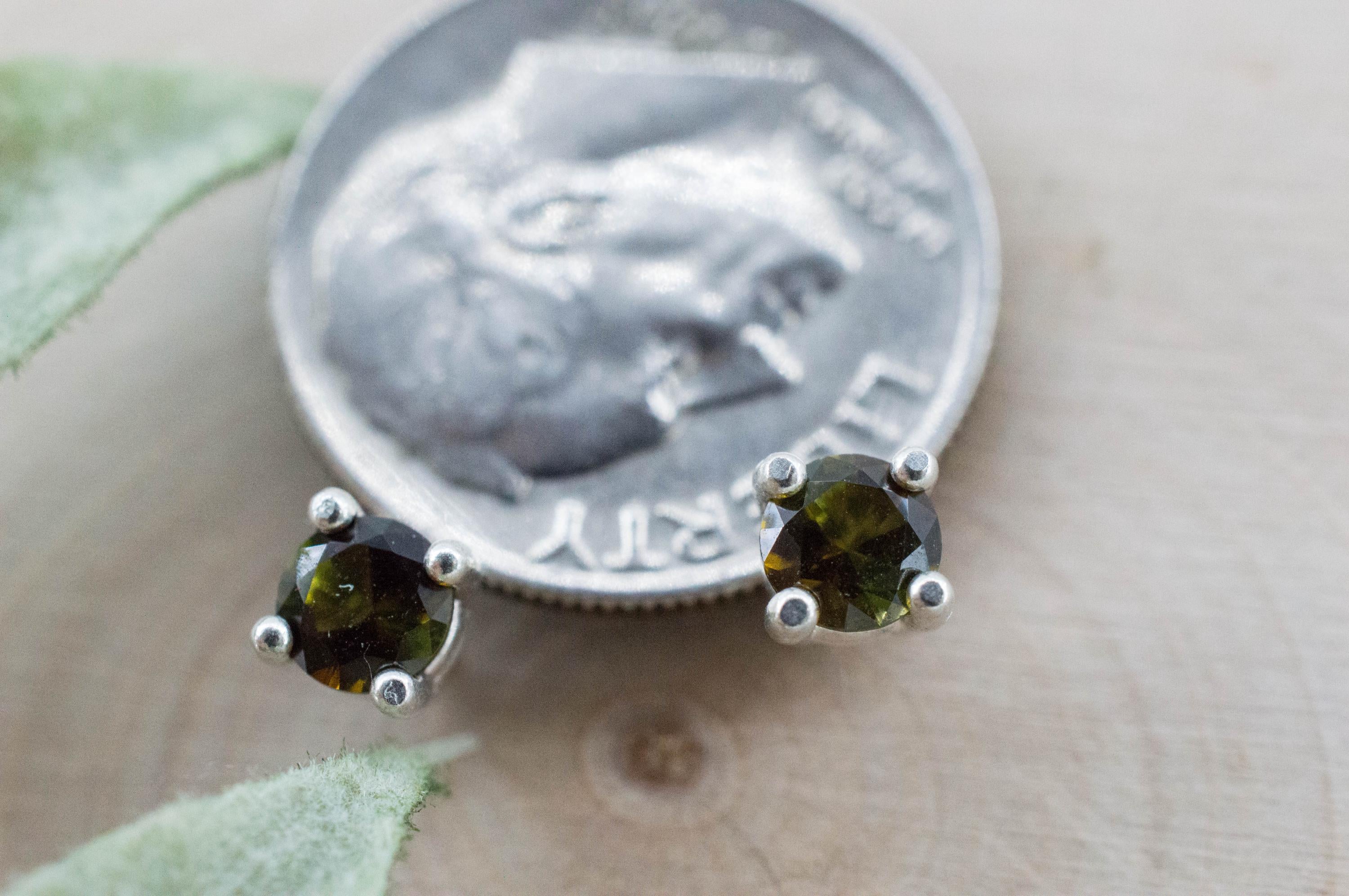 Tourmaline Earrings; Natural Untreated Brazil Dravite Tourmaline; 0.465cts - Mark Oliver Gems