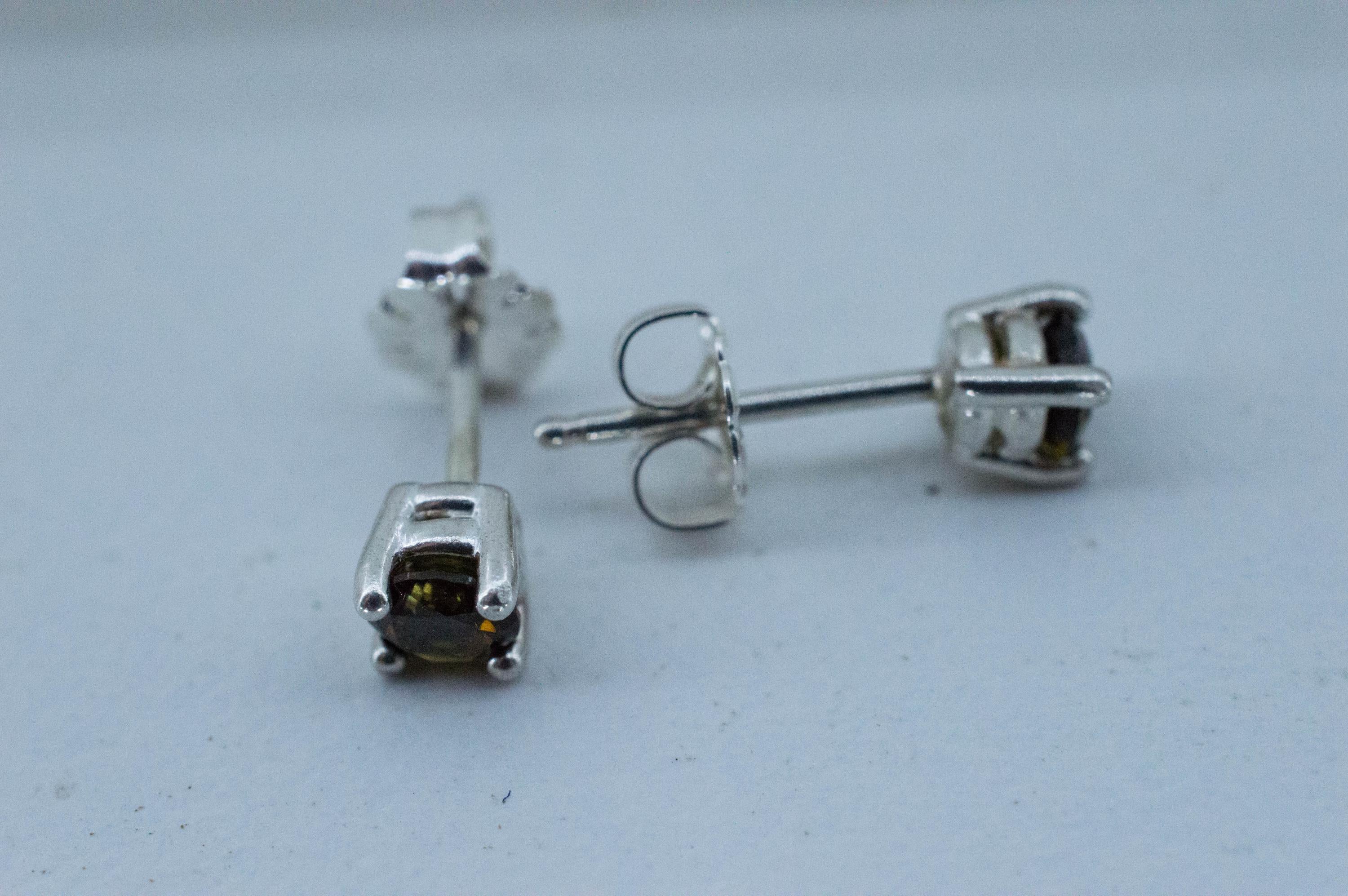 Tourmaline Earrings; Natural Untreated Brazil Dravite Tourmaline; 0.465cts - Mark Oliver Gems