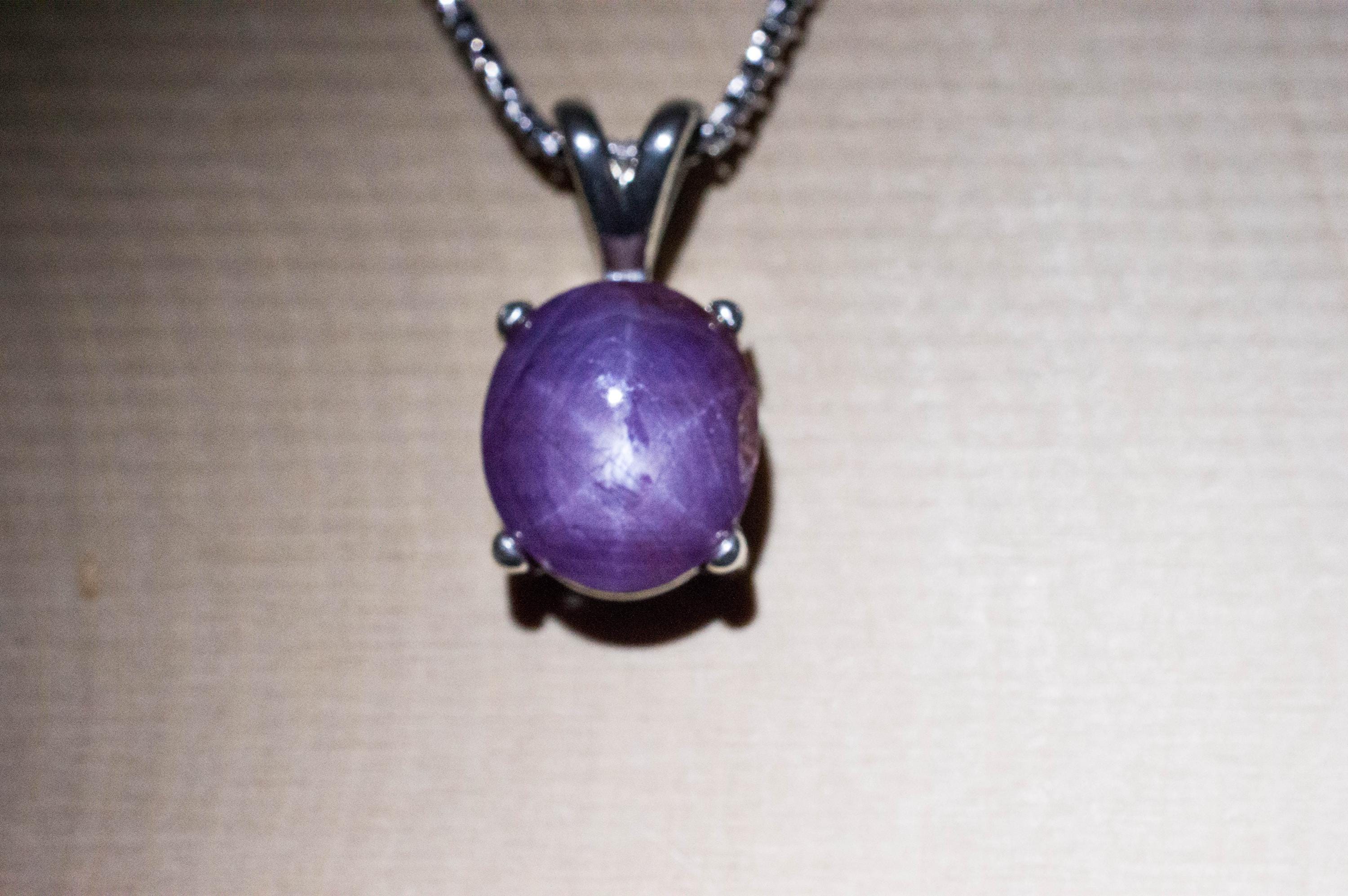 Star Ruby Pendant; Natural Untreated India Ruby; 7.275cts - Mark Oliver Gems