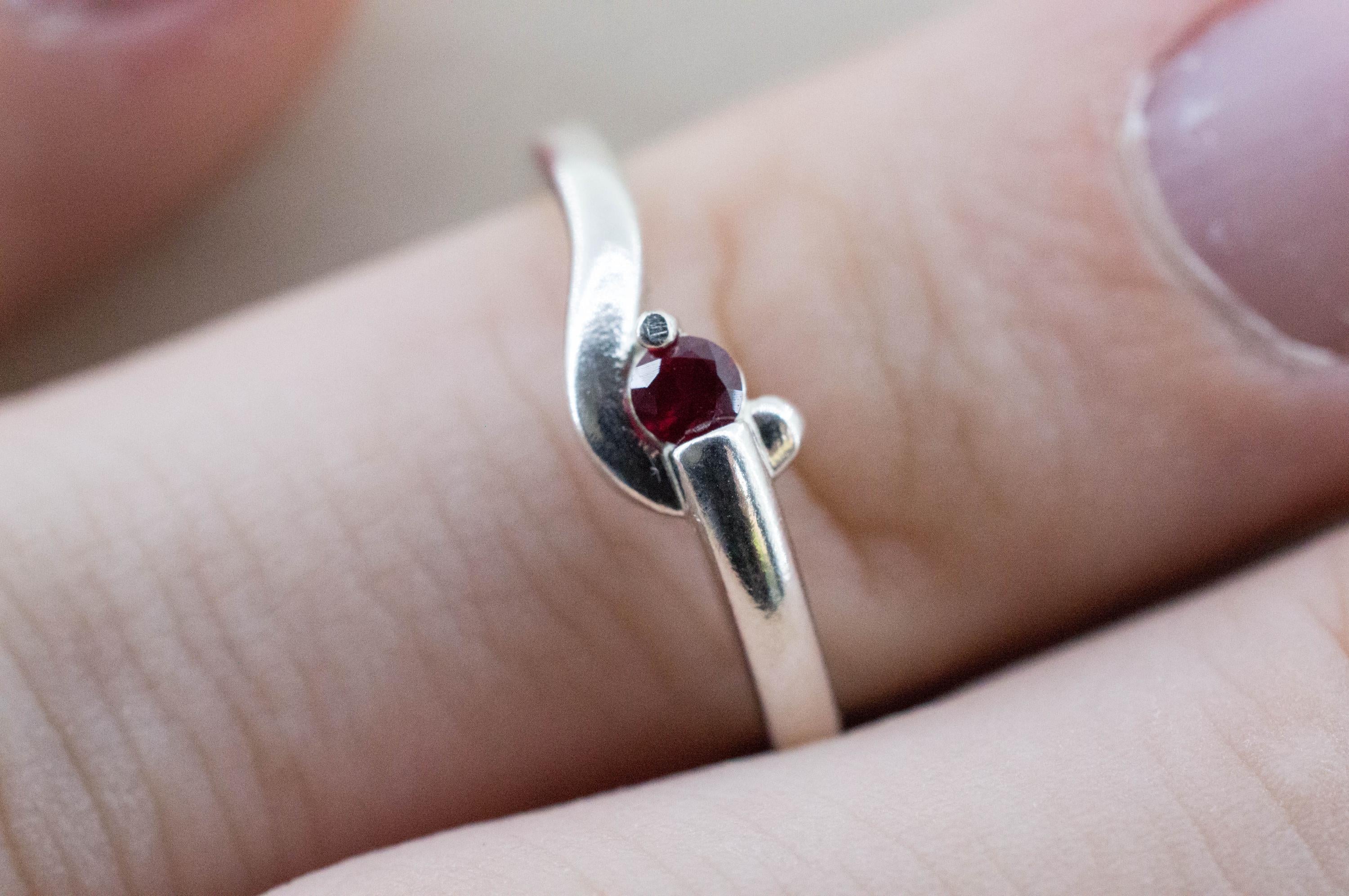 Ruby Ring; Natural Untreated Tanzania Ruby; 0.120cts