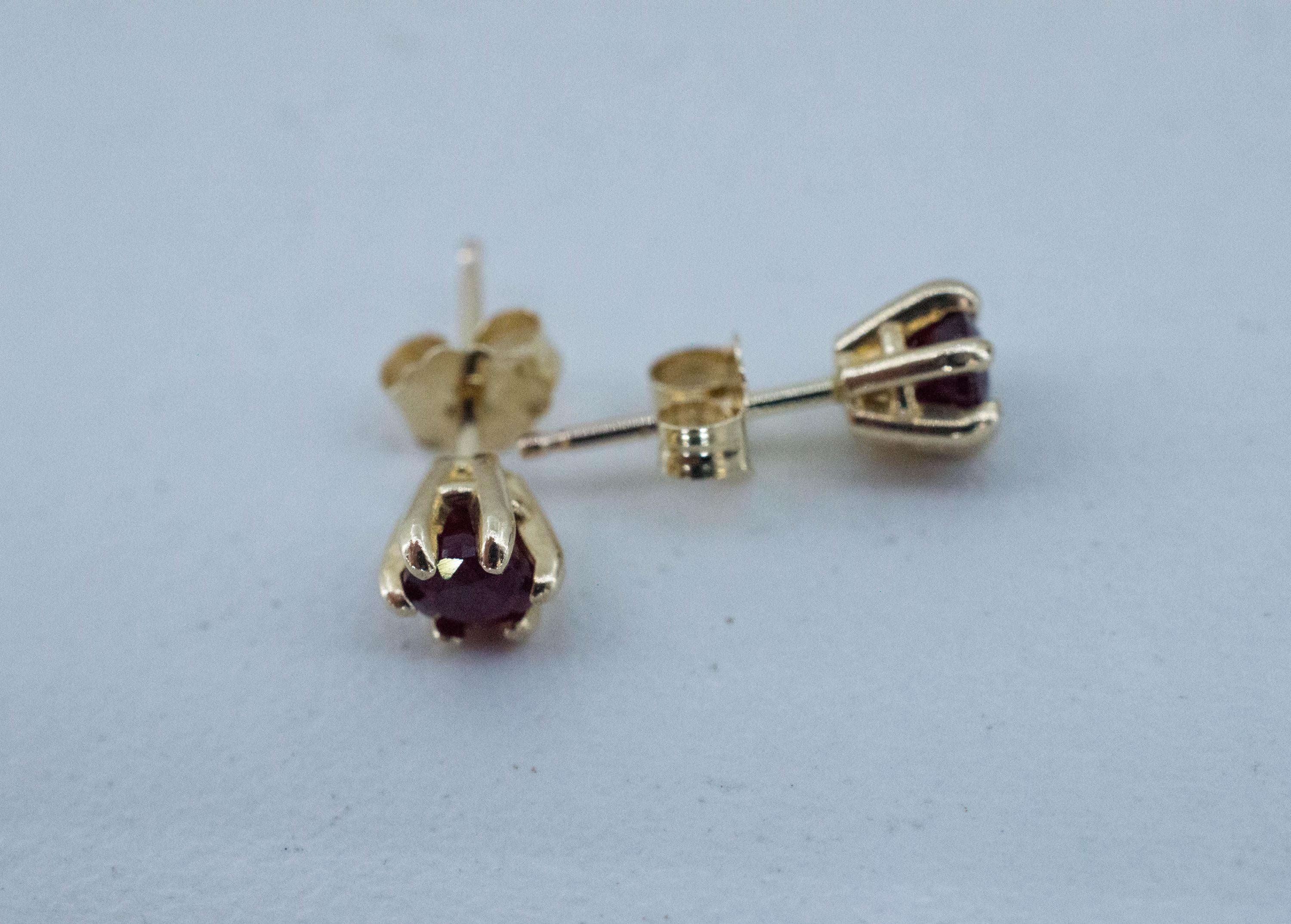 Ruby Earrings; Natural Burma Ruby; 0.720cts - Mark Oliver Gems