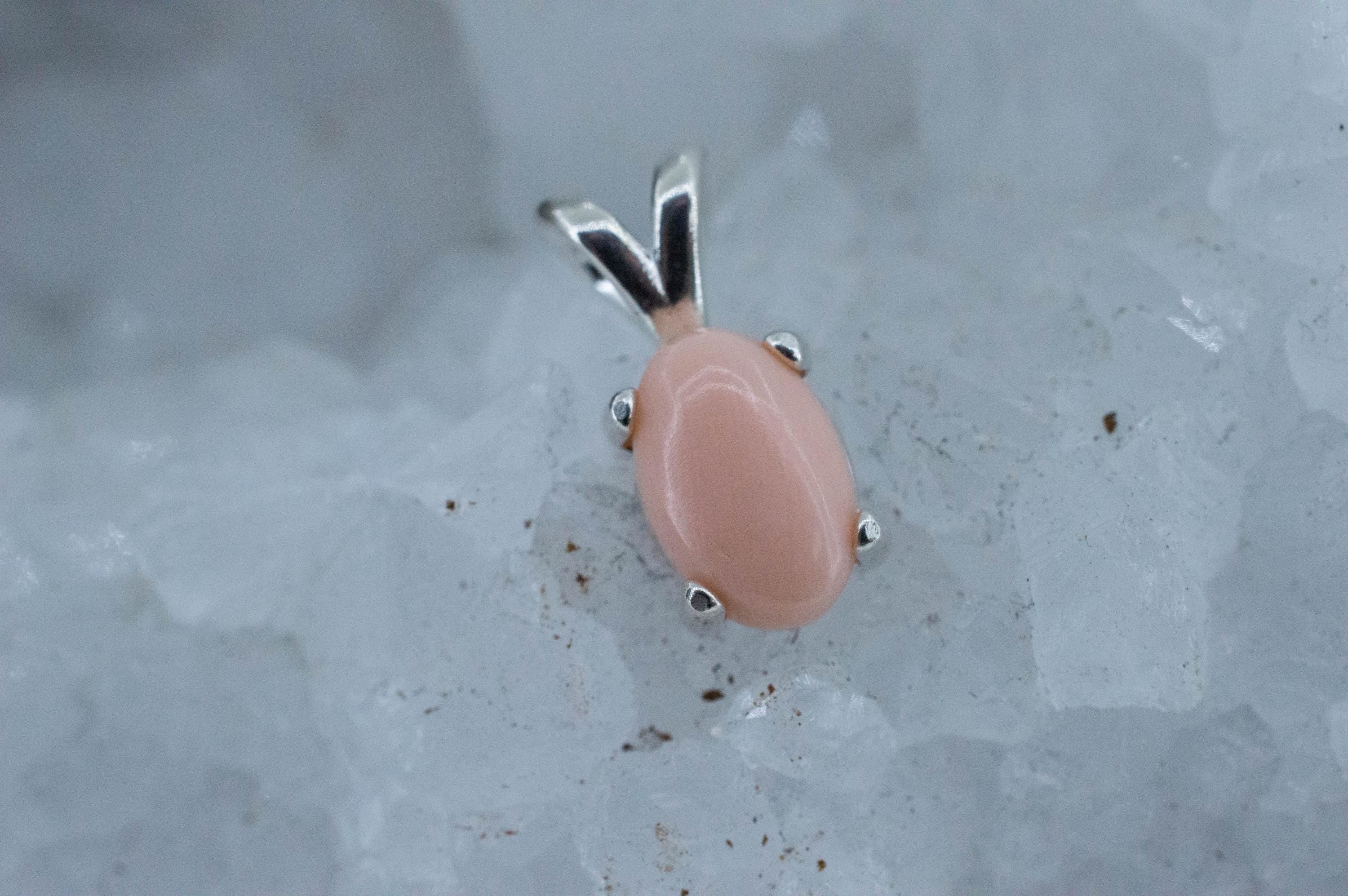 Precious Coral Pendant; Natural Untreated Taiwan Angelskin Coral; 1.590cts