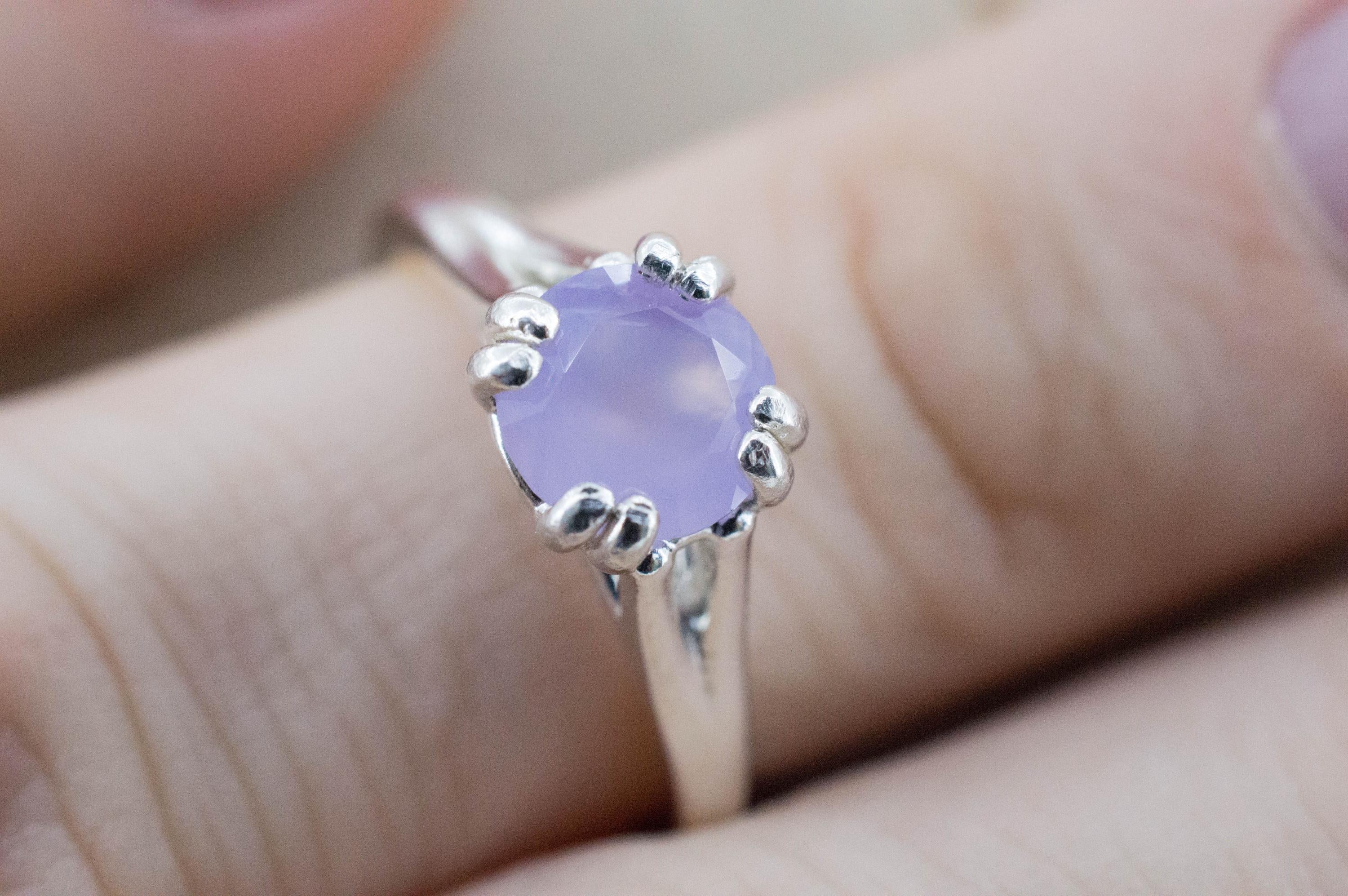 Holly Blue Agate Ring; Natural Untreated Oregon Holley Agate; 0.925cts