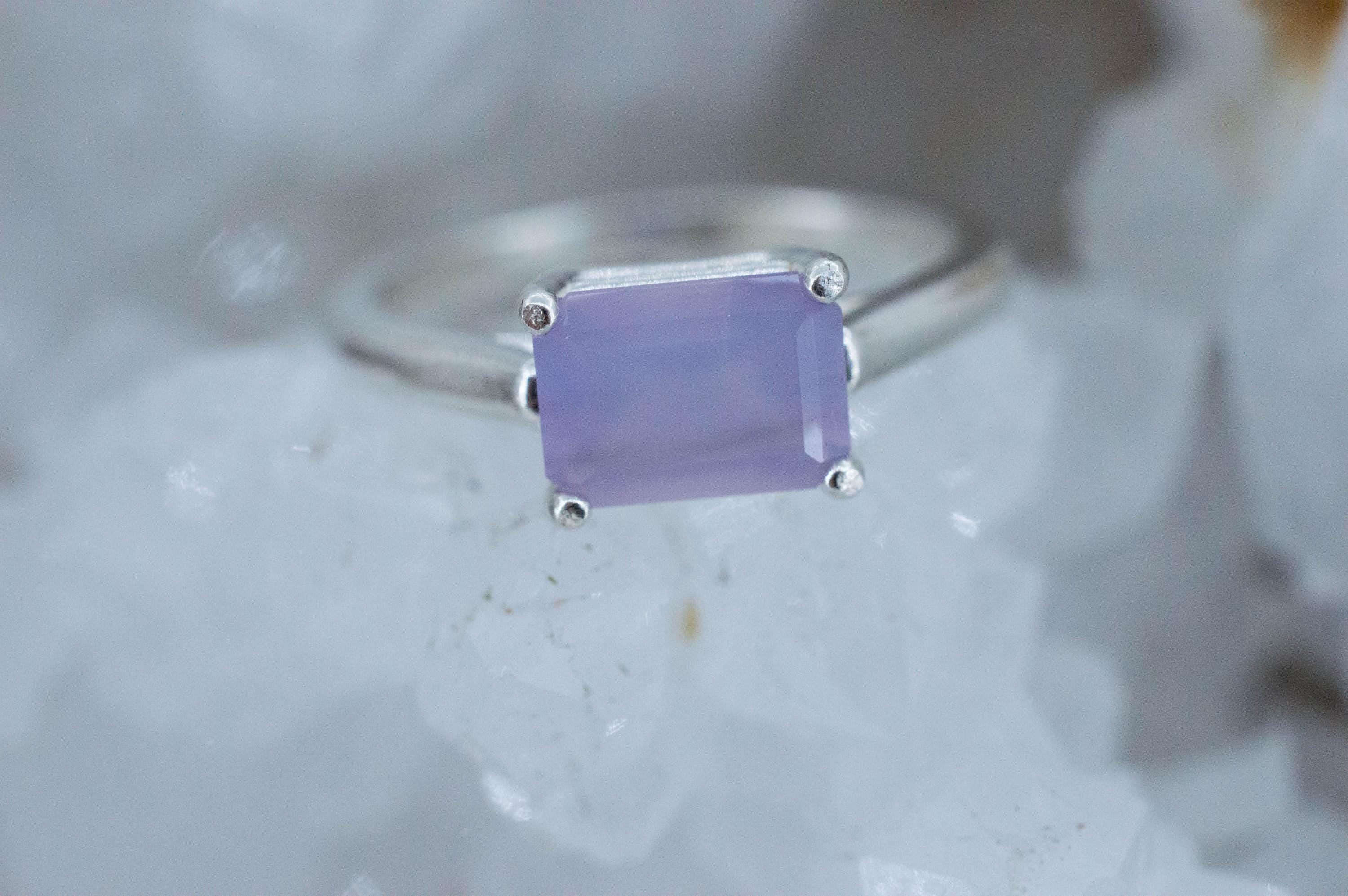 Holly Blue Agate Ring; Natural Untreated Oregon Holley Agate; 1.380cts