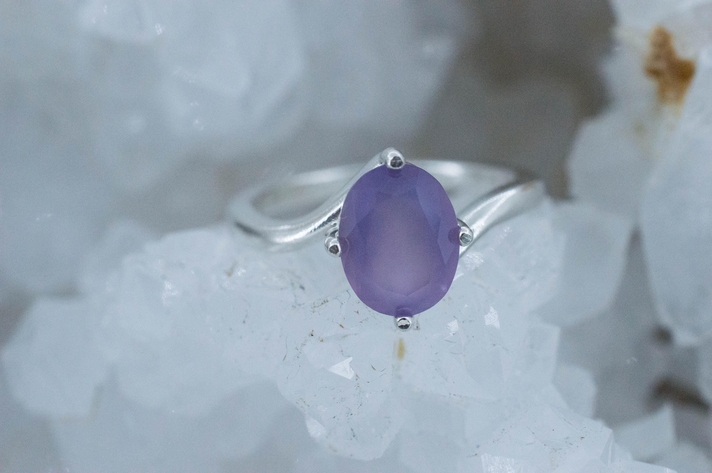 Holly Blue Agate Ring; Natural Untreated Oregon Holley Agate; 1.685cts