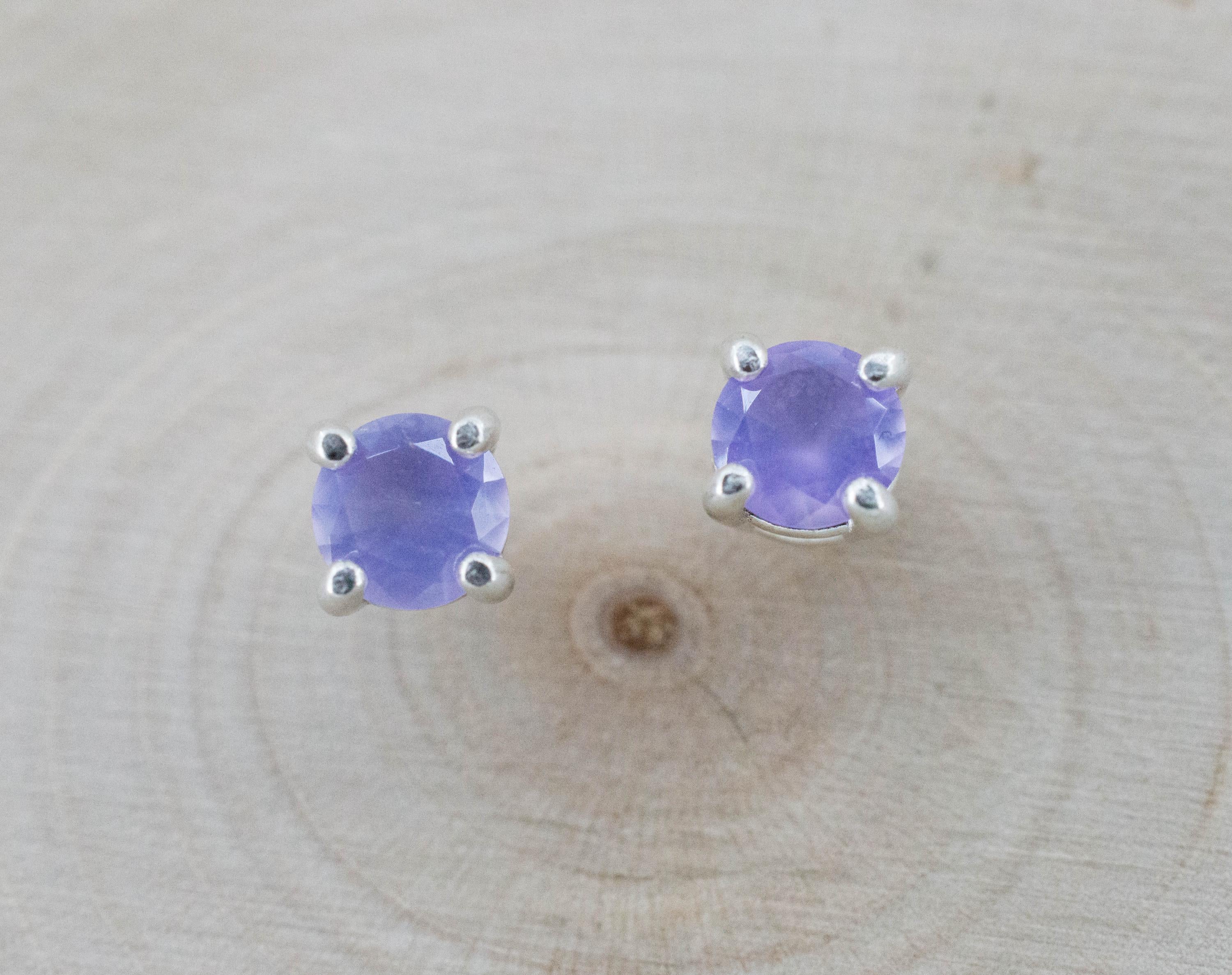 Holly Blue Agate Earrings; Natural Untreated Oregon Holley Agate; 0.660cts