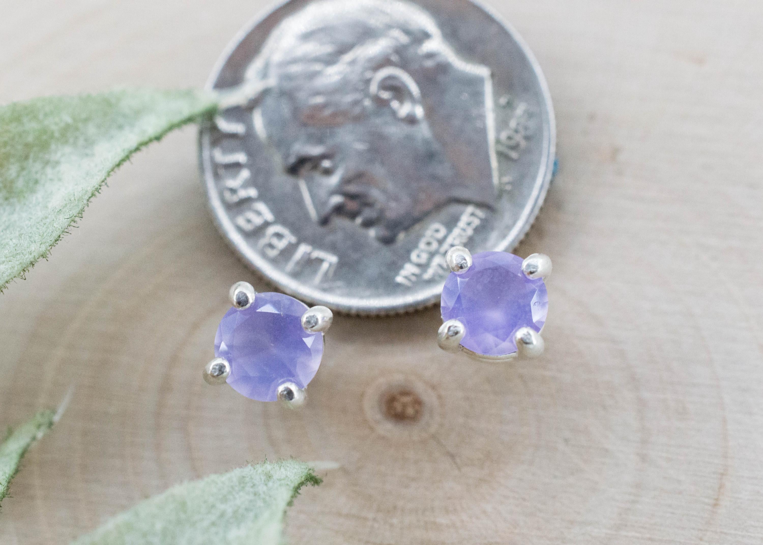 Holly Blue Agate Earrings; Natural Untreated Oregon Holley Agate; 0.660cts