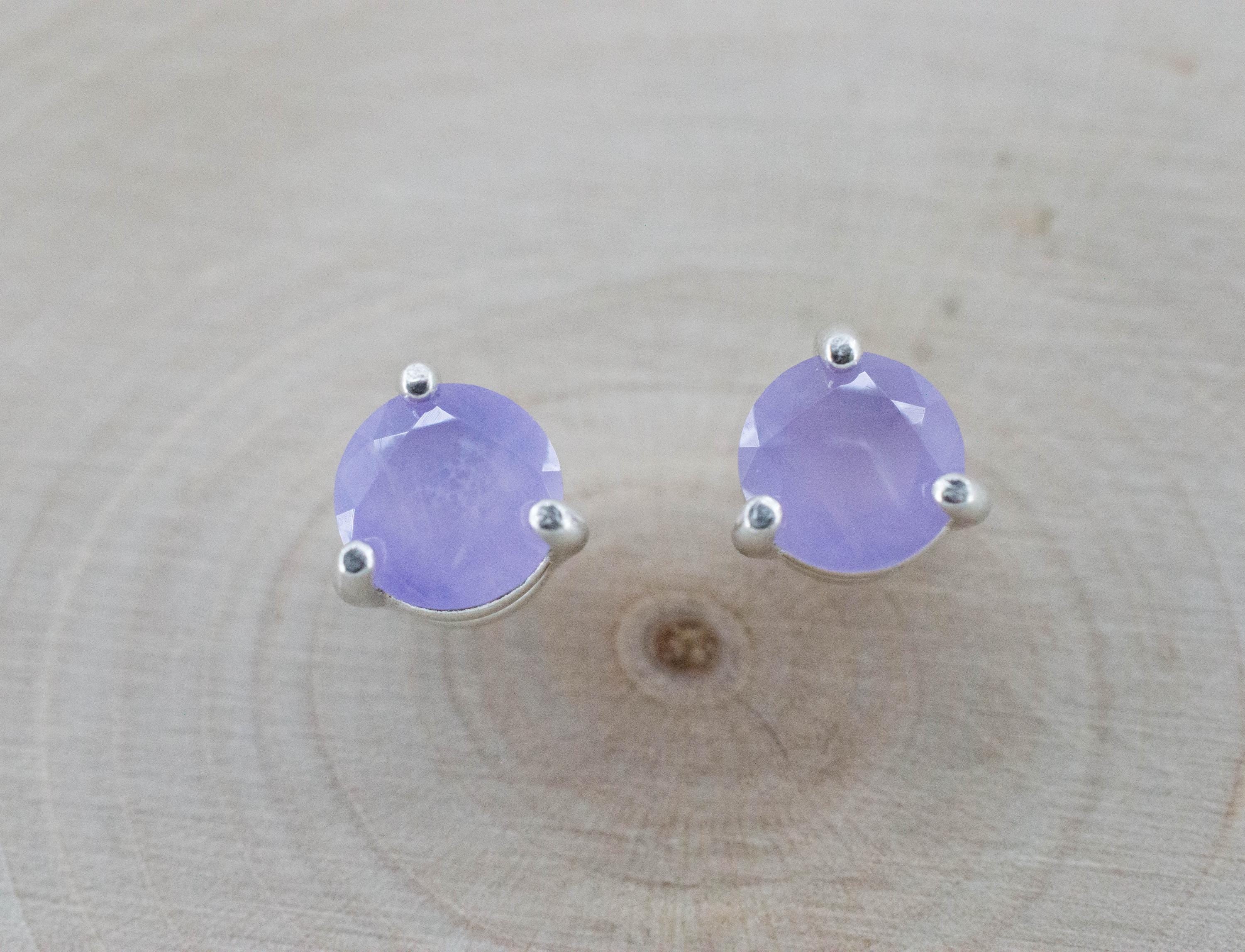 Holly Blue Agate Earrings; Natural Untreated Oregon Holley Agate; 1.155cts - Mark Oliver Gems