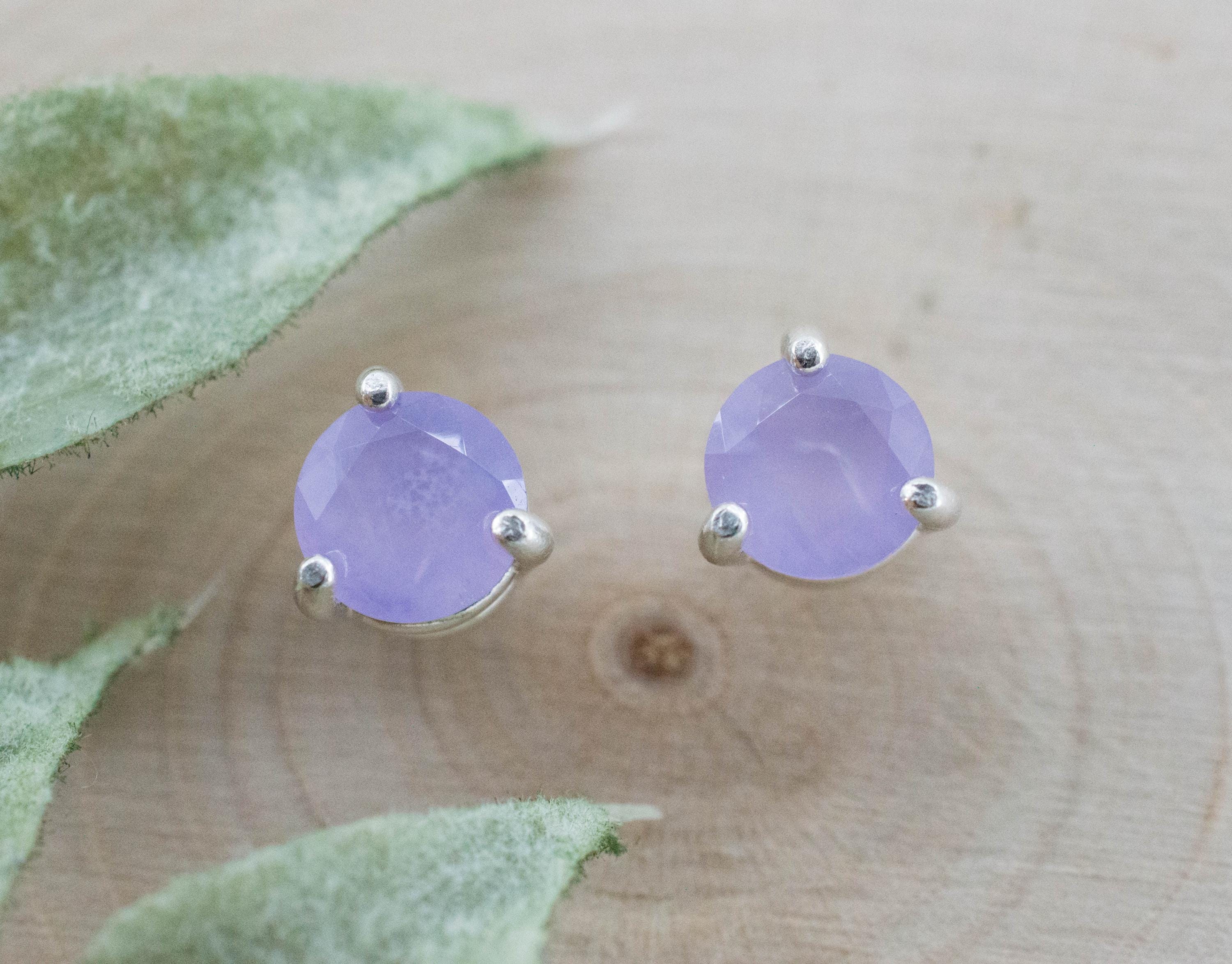 Holly Blue Agate Earrings; Natural Untreated Oregon Holley Agate; 1.155cts - Mark Oliver Gems