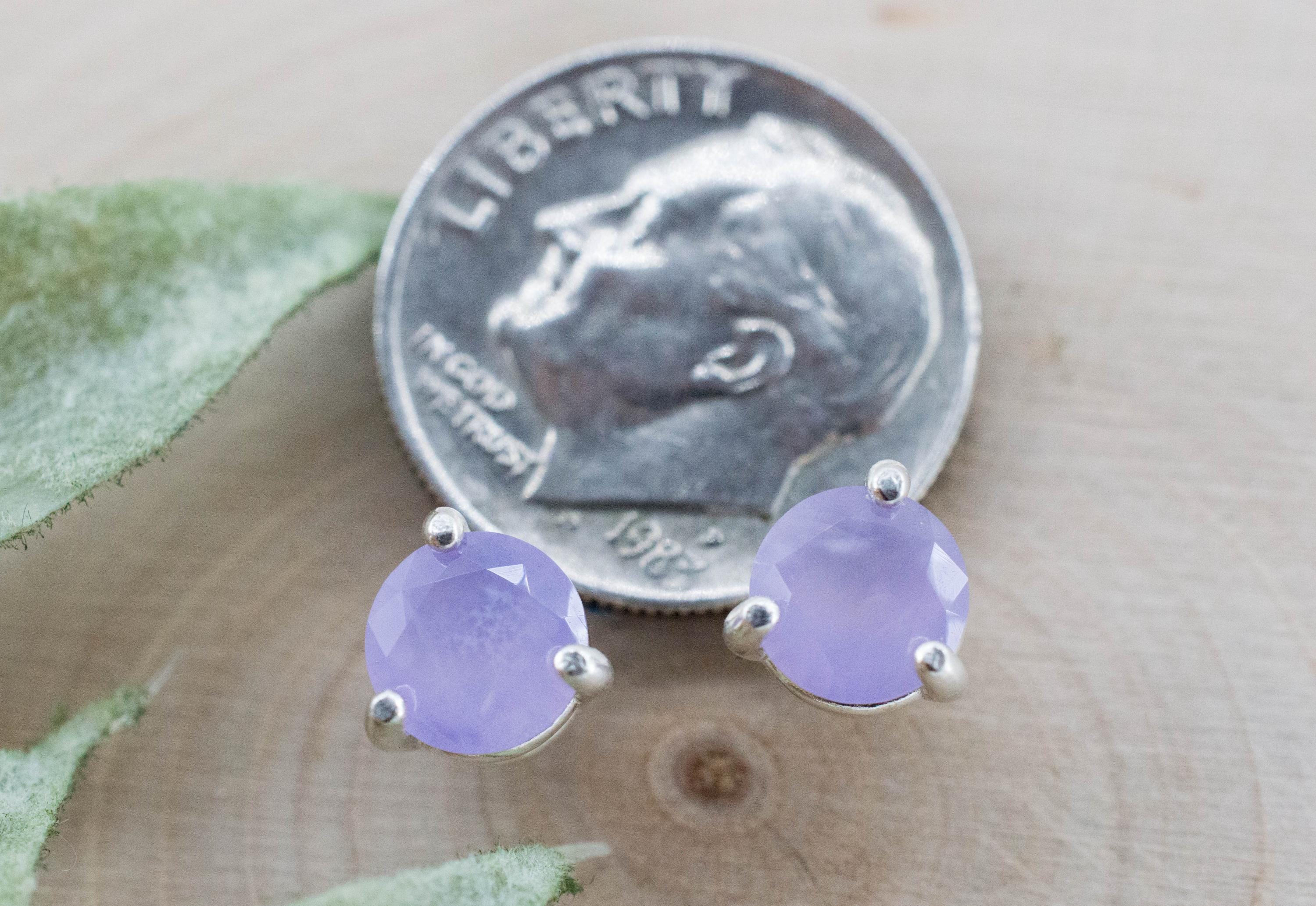 Holly Blue Agate Earrings; Natural Untreated Oregon Holley Agate; 1.155cts - Mark Oliver Gems