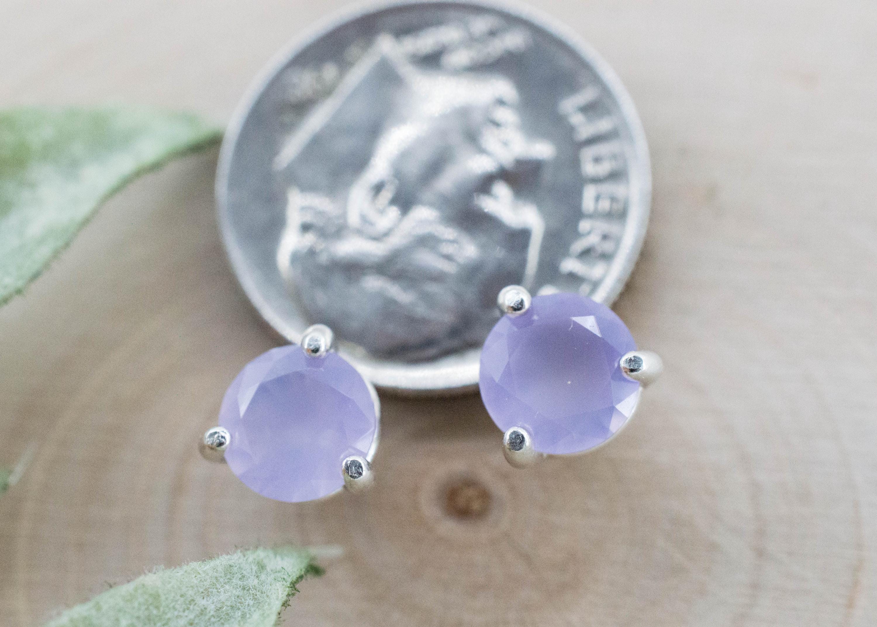 Holly Blue Agate Earrings; Natural Untreated Oregon Holley Agate; 1.205cts - Mark Oliver Gems