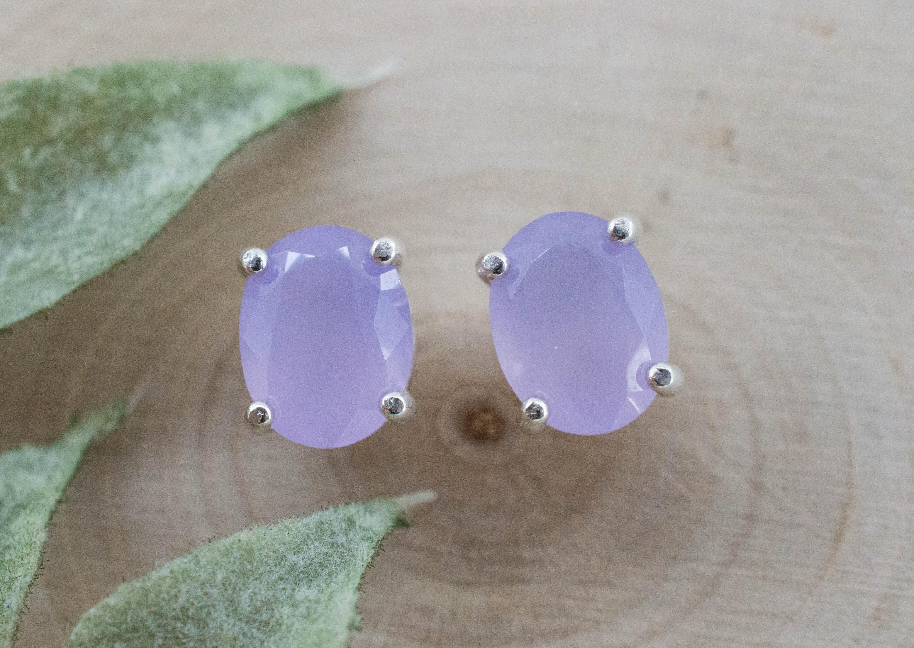 Holly Blue Agate Earrings; Natural Untreated Oregon Holley Agate; 3.160cts - Mark Oliver Gems