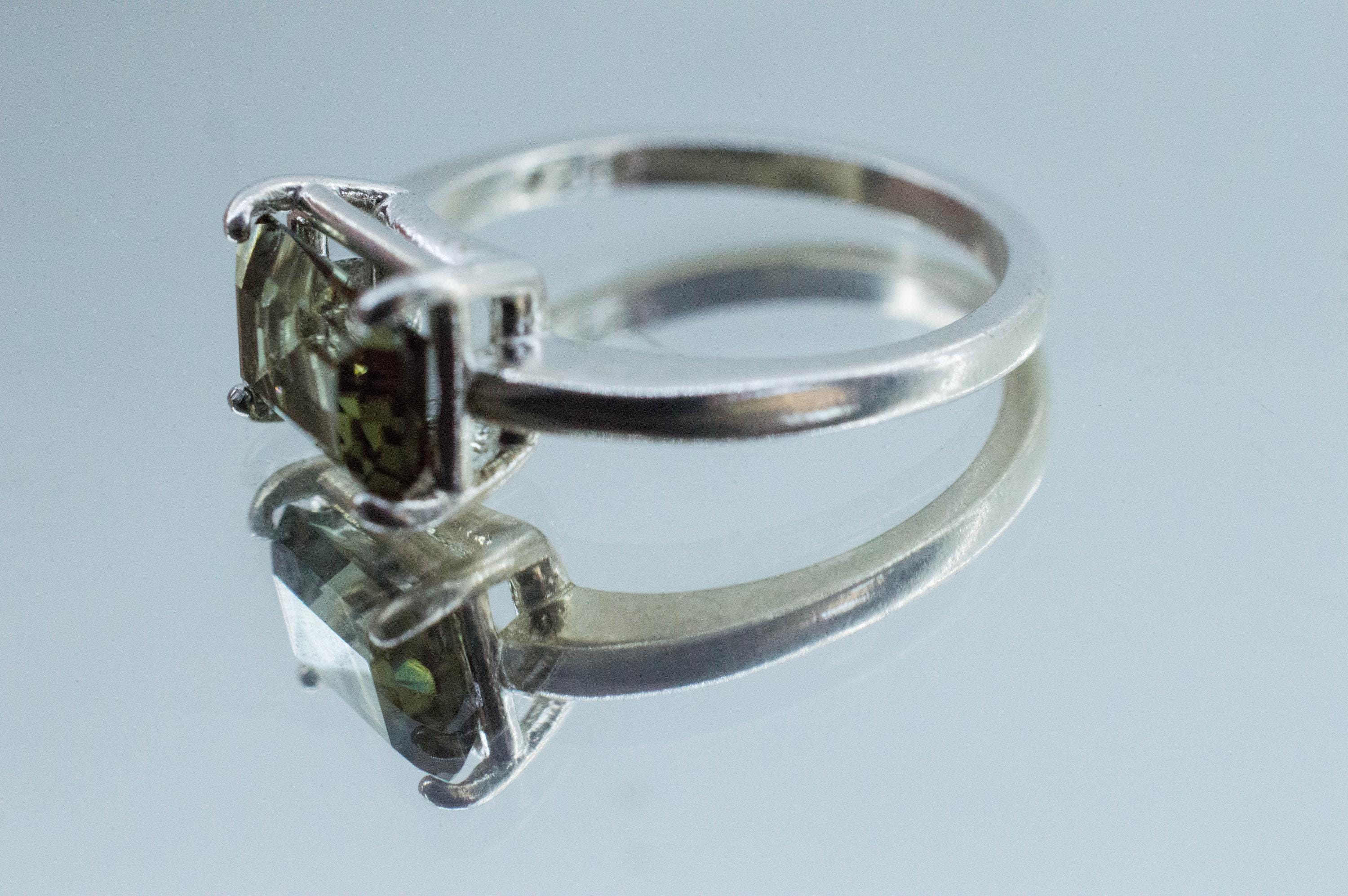 Gray Tourmaline Ring; Genuine Untreated Brazil Tourmaline; 1.750cts