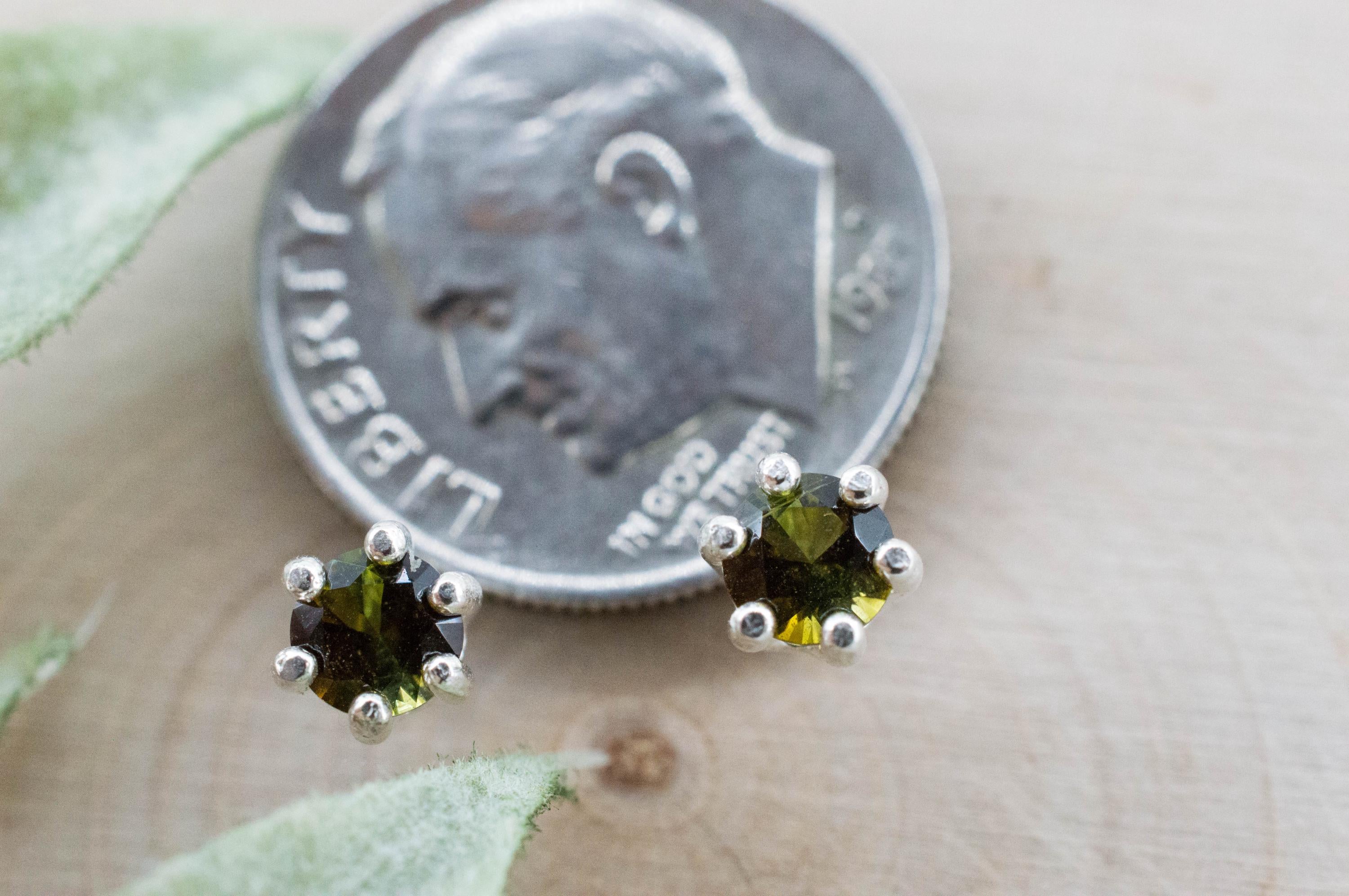 Tourmaline Earrings; Natural Untreated Brazil Dravite Tourmaline; 0.430cts - Mark Oliver Gems