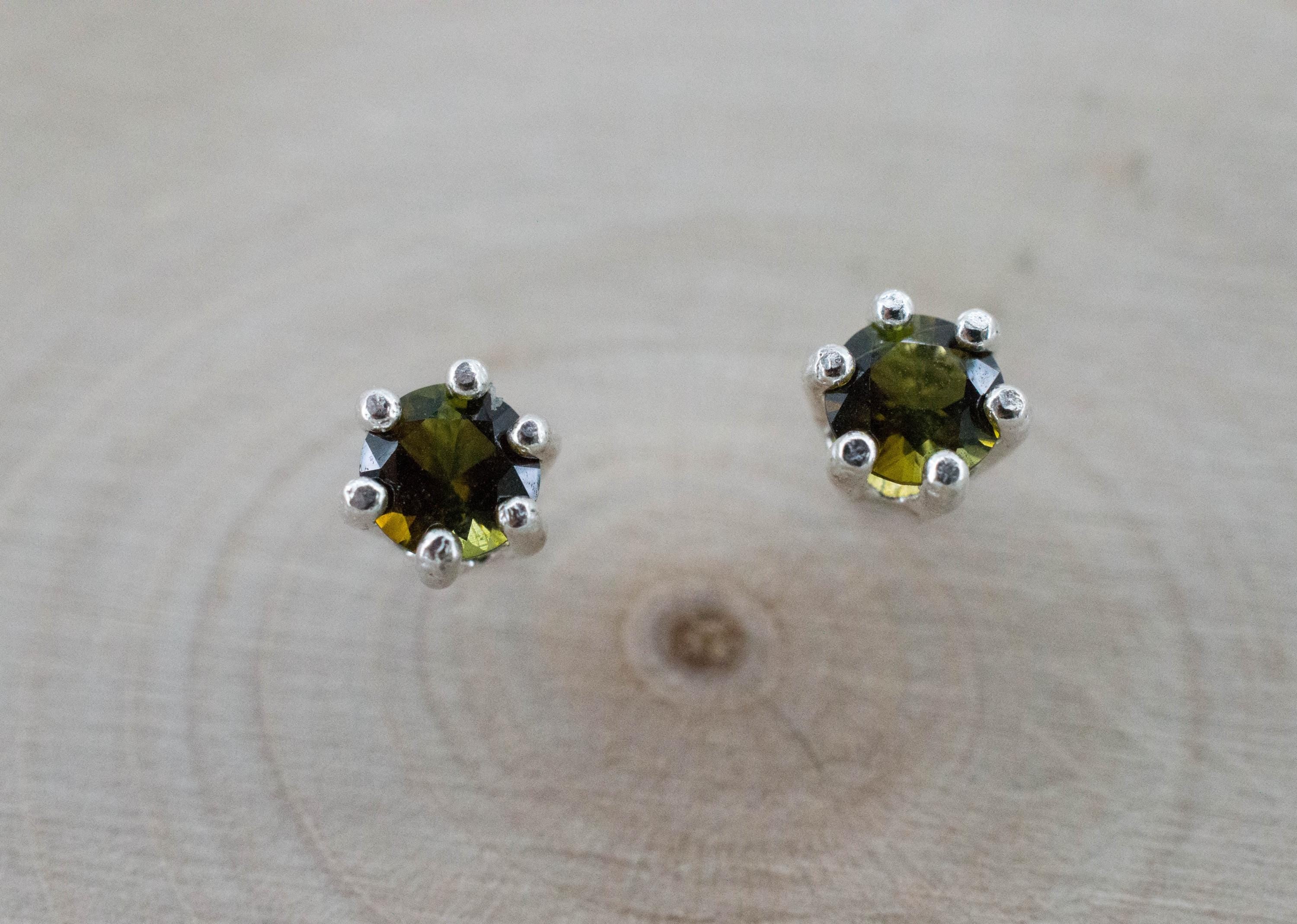 Tourmaline Earrings; Natural Untreated Brazil Dravite Tourmaline; 0.430cts - Mark Oliver Gems