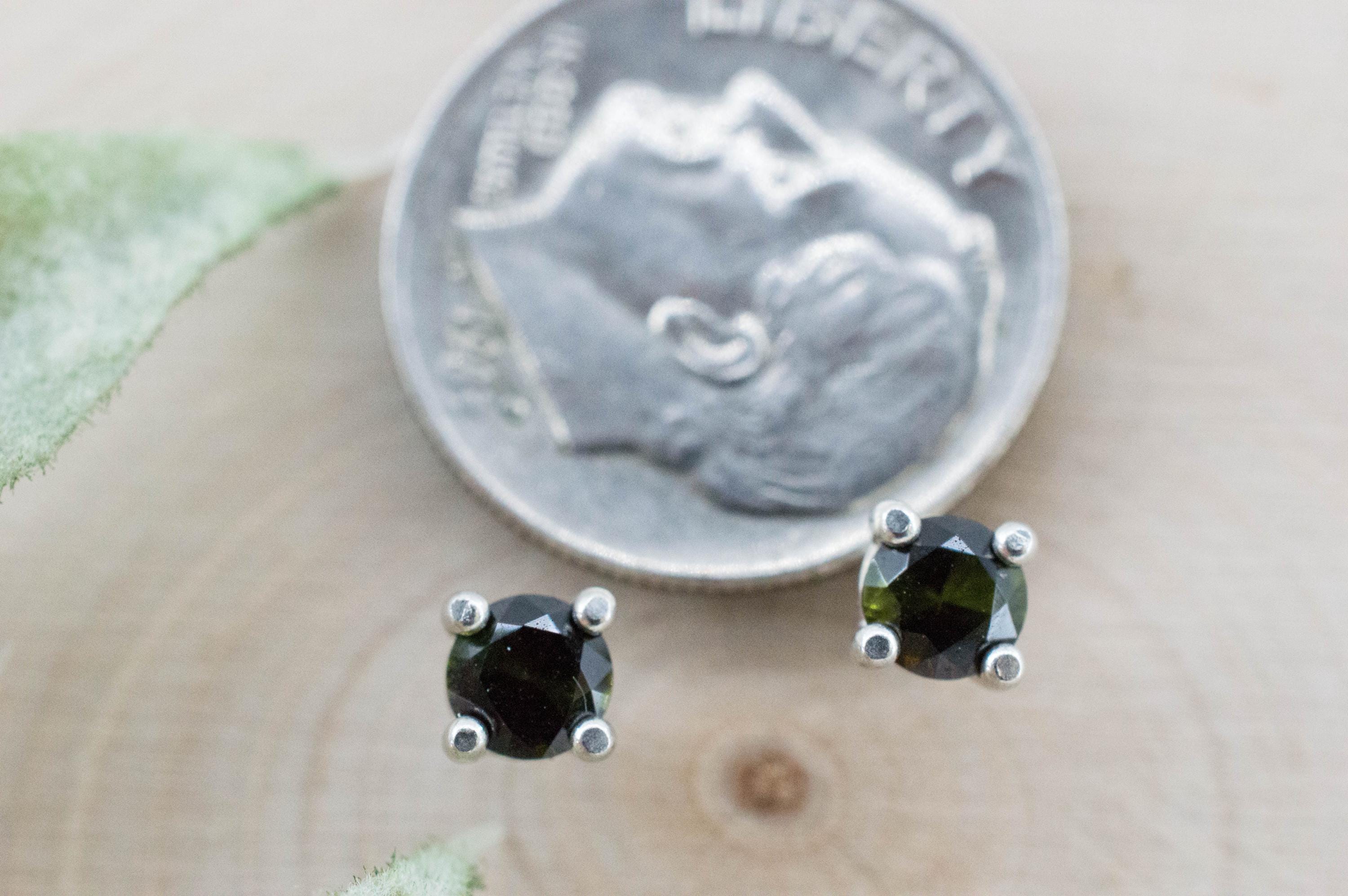 Tourmaline Earrings; Natural Untreated Brazil Dravite Tourmaline; 0.455cts - Mark Oliver Gems