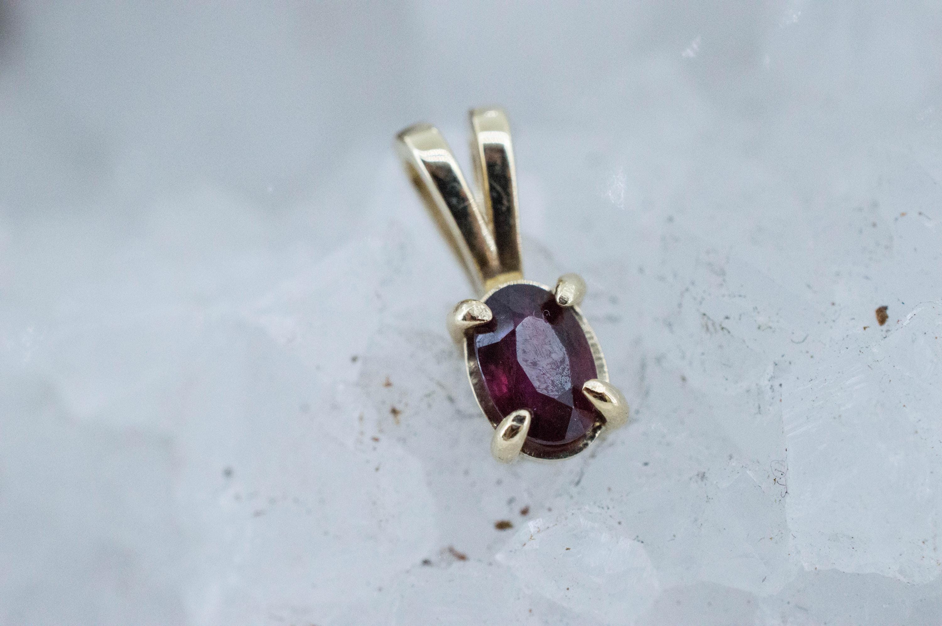 Ruby Pendant; Natural Burma Ruby; 0.670cts - Mark Oliver Gems