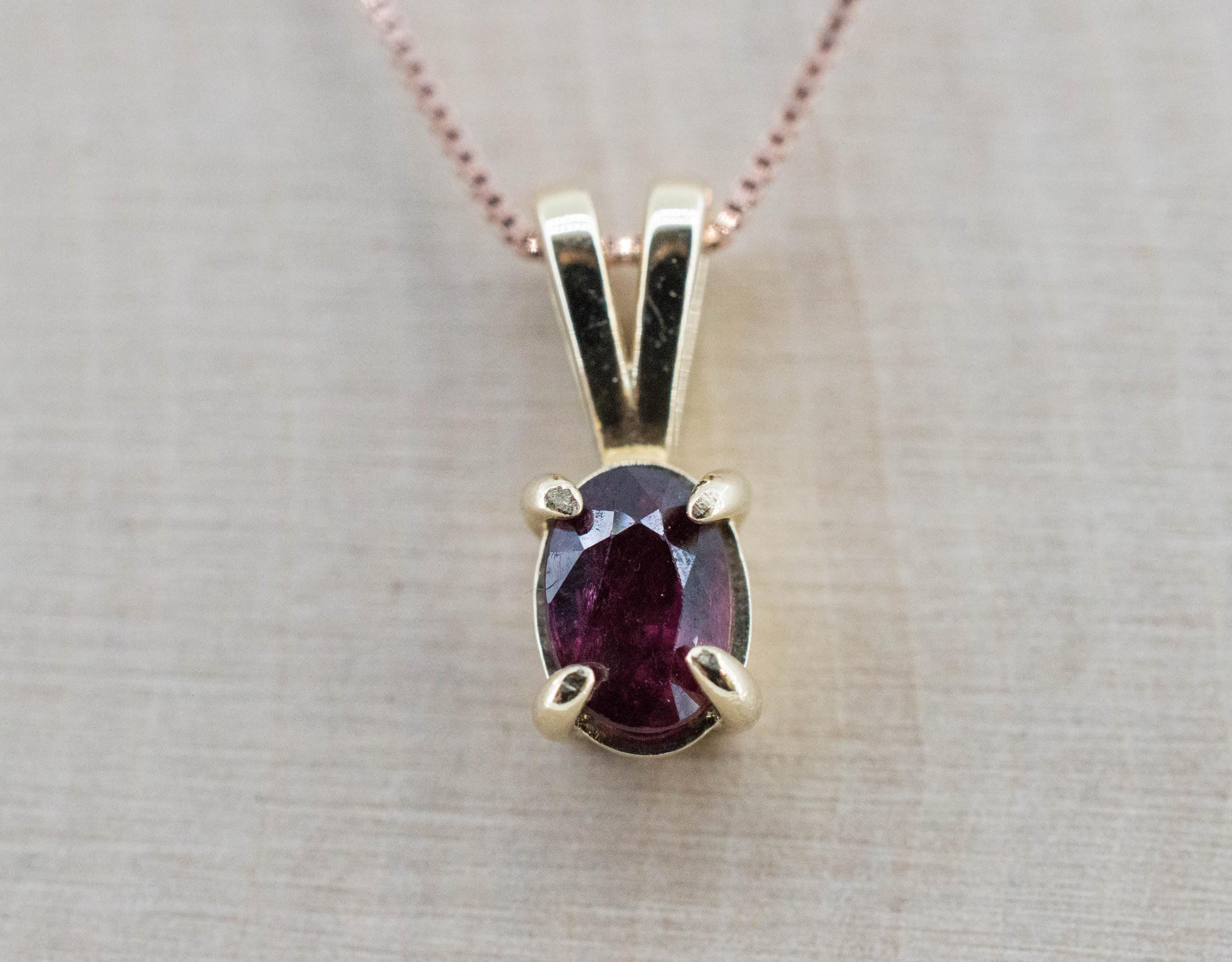 Ruby Pendant; Natural Burma Ruby; 0.670cts - Mark Oliver Gems