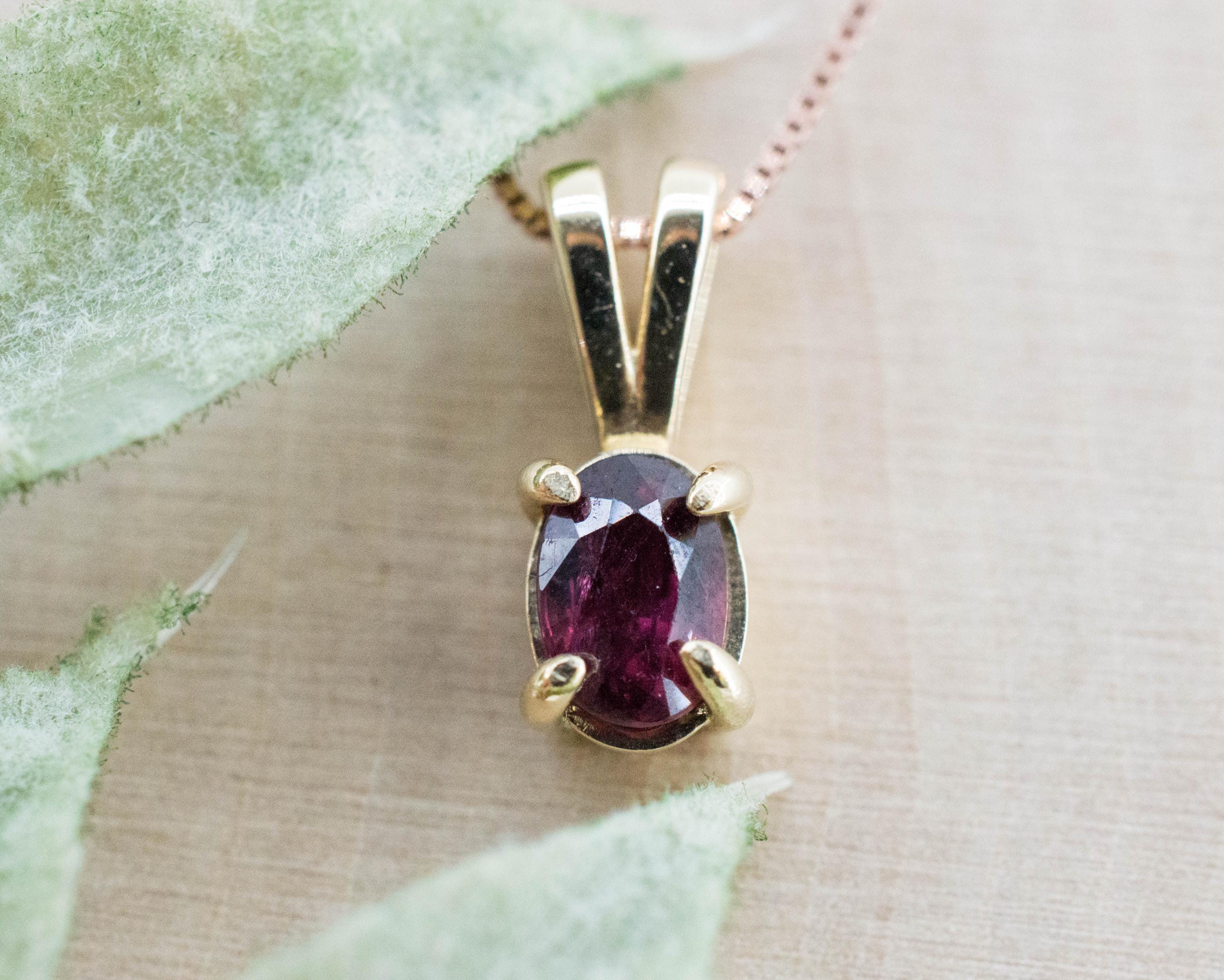 Ruby Pendant; Natural Burma Ruby; 0.670cts - Mark Oliver Gems