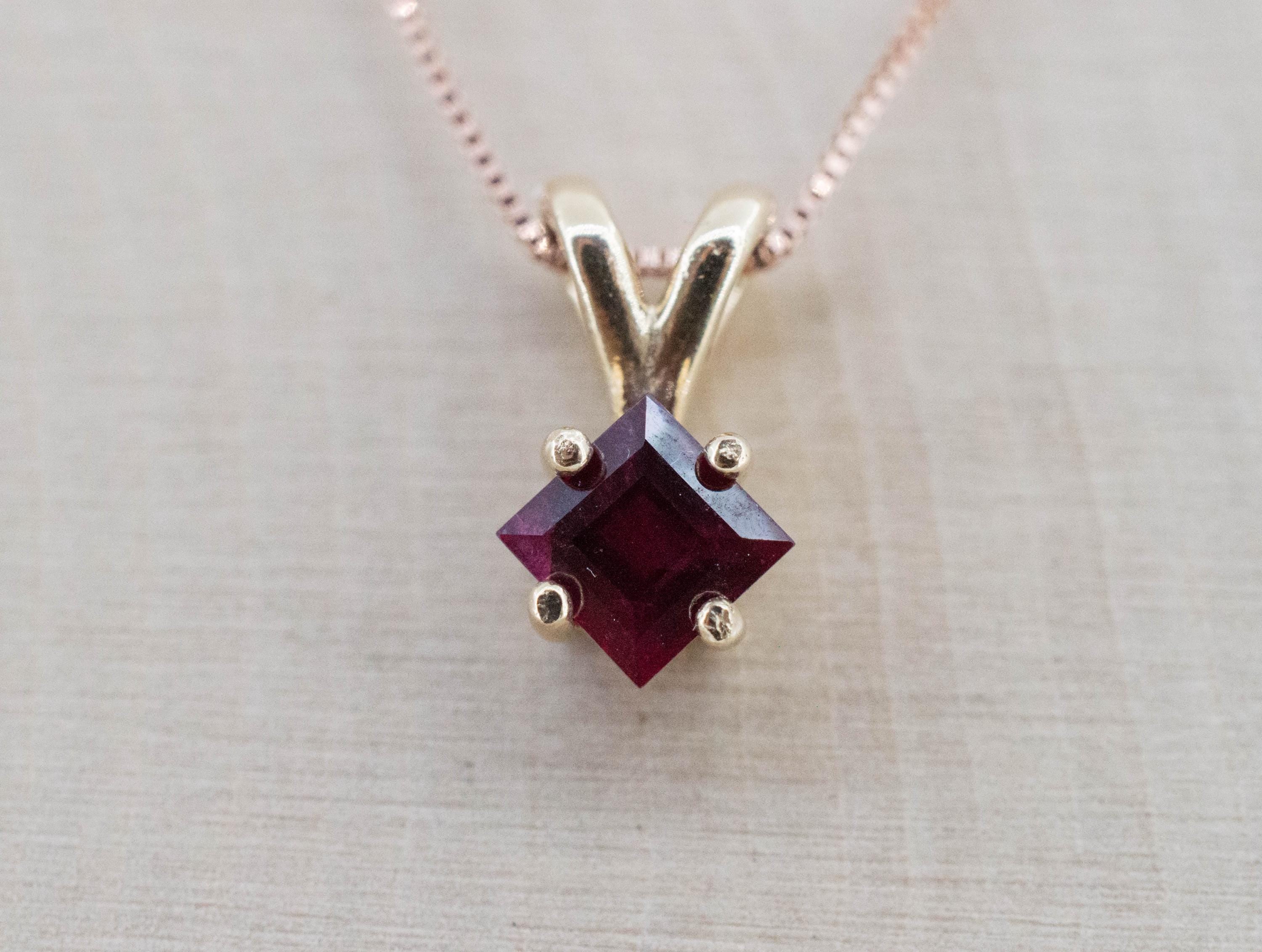 Ruby Pendant; Natural Untreated Mozambque Ruby; 0.880cts - Mark Oliver Gems