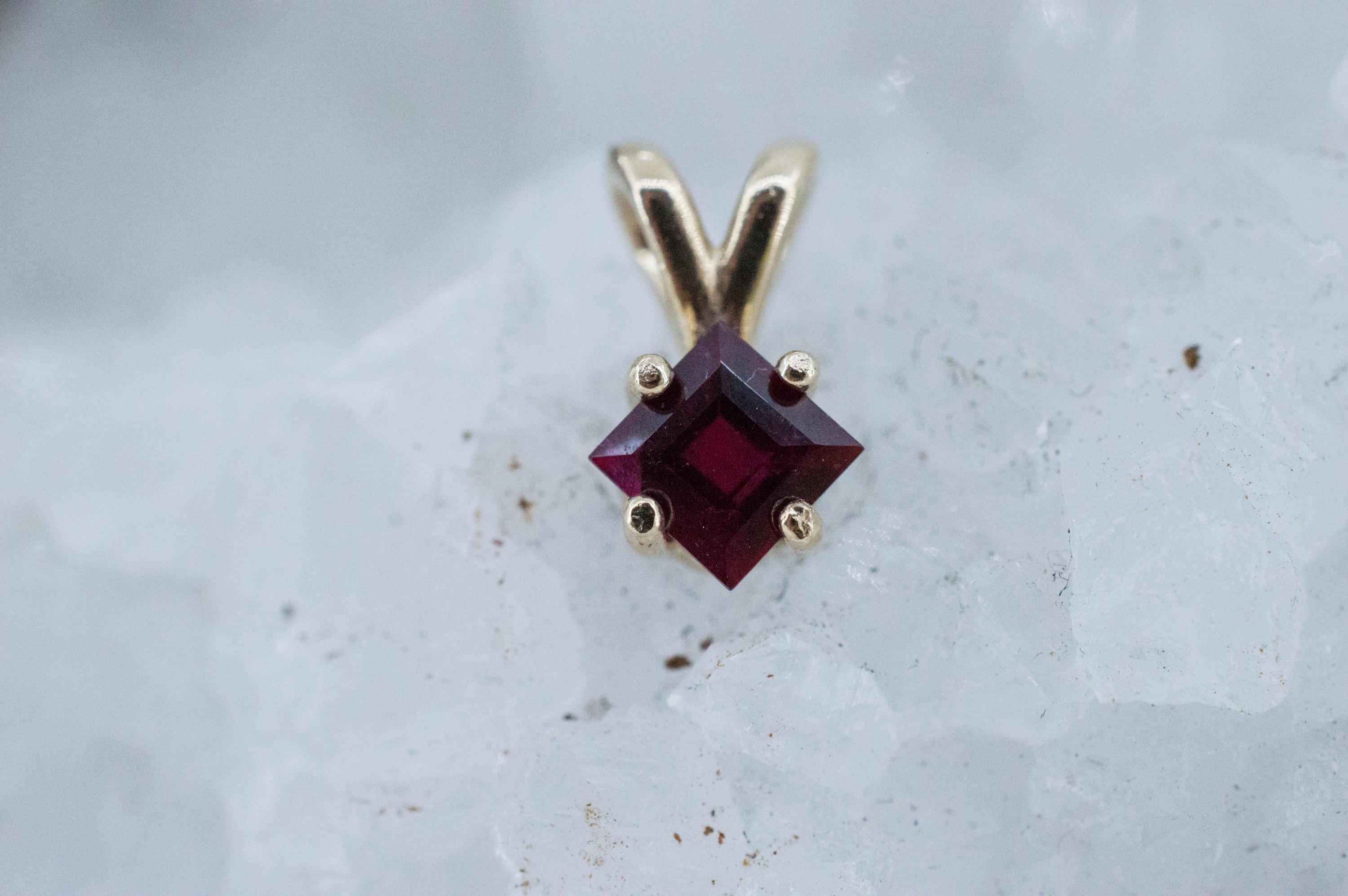 Ruby Pendant; Natural Untreated Mozambque Ruby; 0.880cts - Mark Oliver Gems