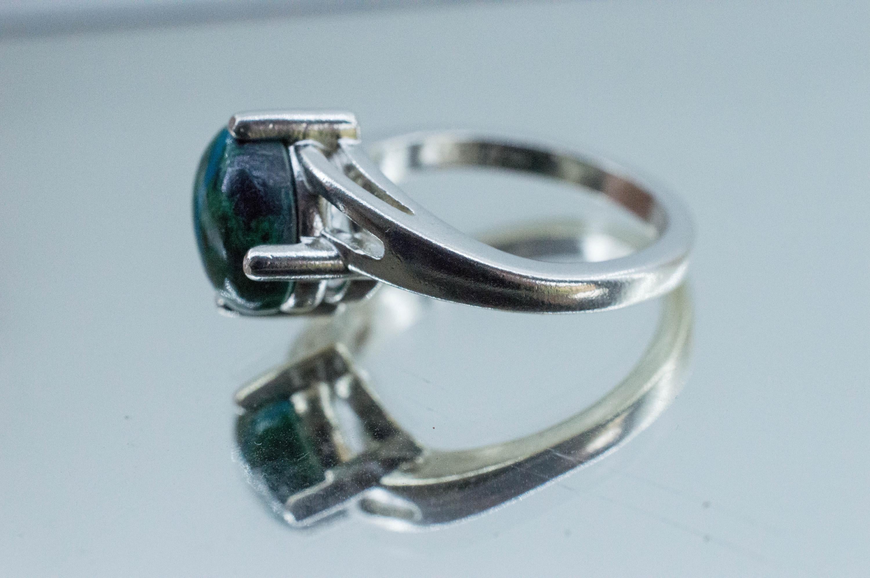 Chrysocolla Ring; Natural Untreated Arizona Inspiration Mine Chrysocolla; 3.520cts - Mark Oliver Gems