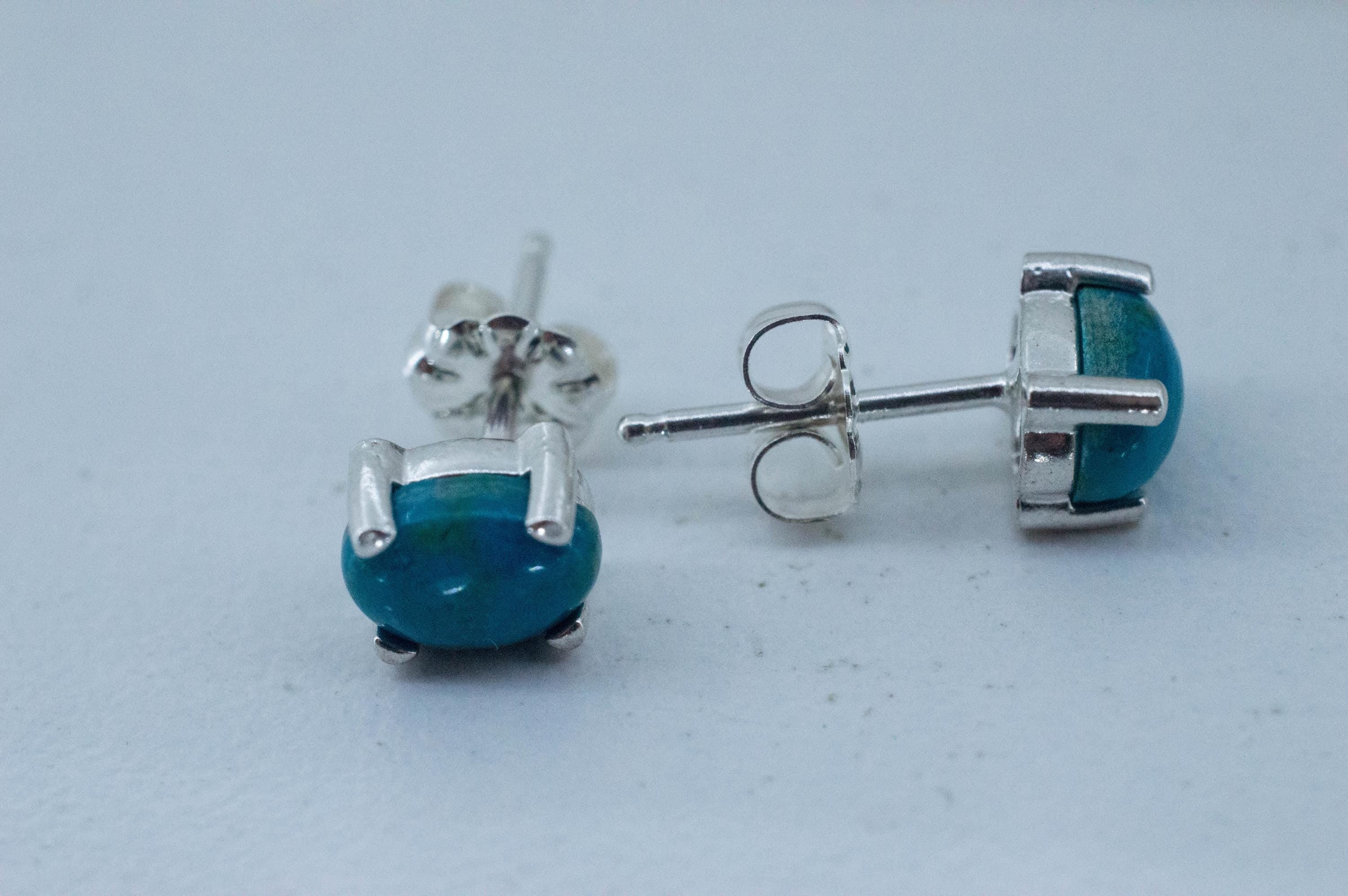 Chrysocolla Earrings; Natural Untreated Arizona Inspiration Mine Chrysocolla; 1.670cts - Mark Oliver Gems