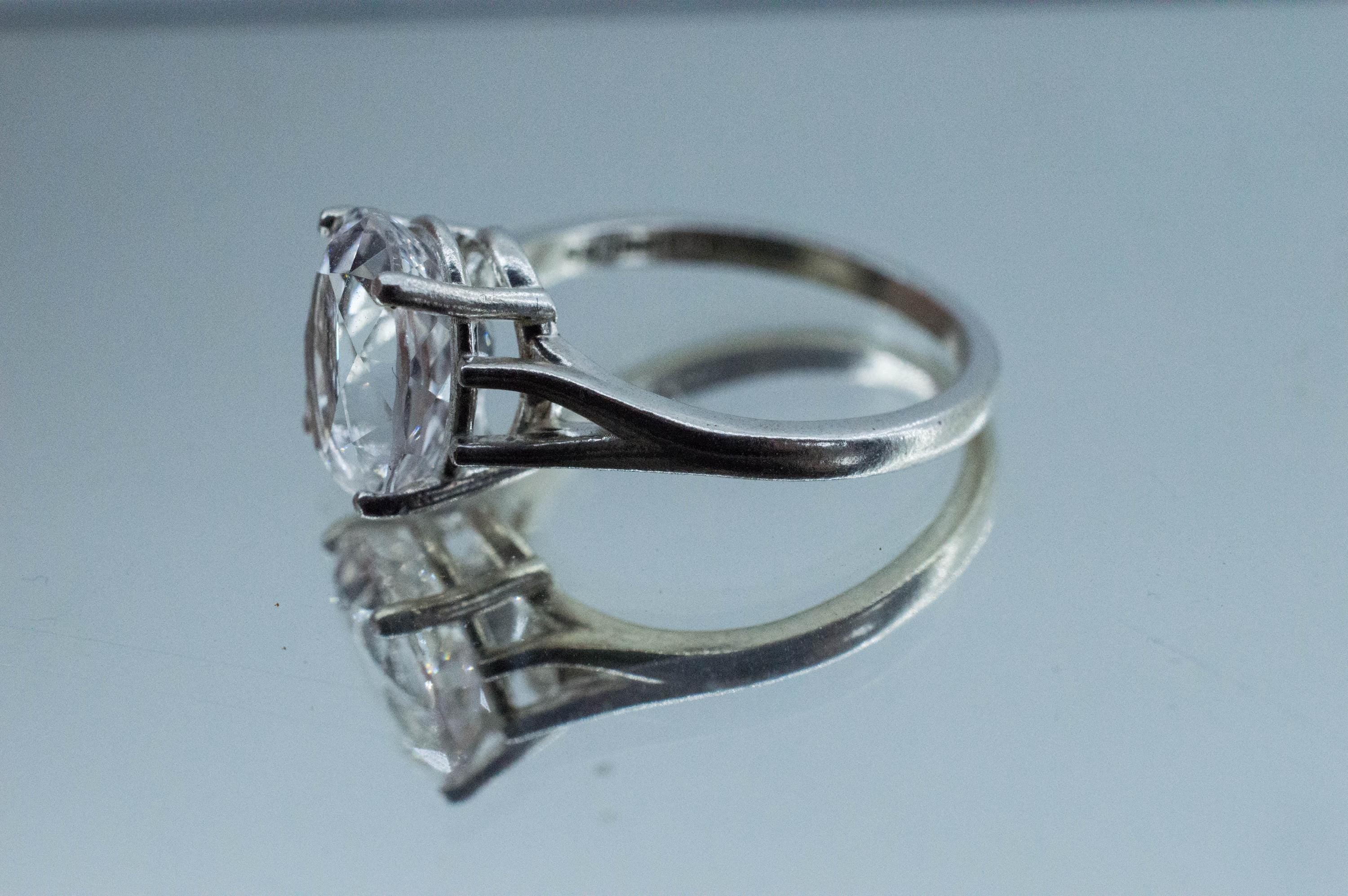 Danburite Ring; Natural Untreated Mexican Danburite; 3.430cts