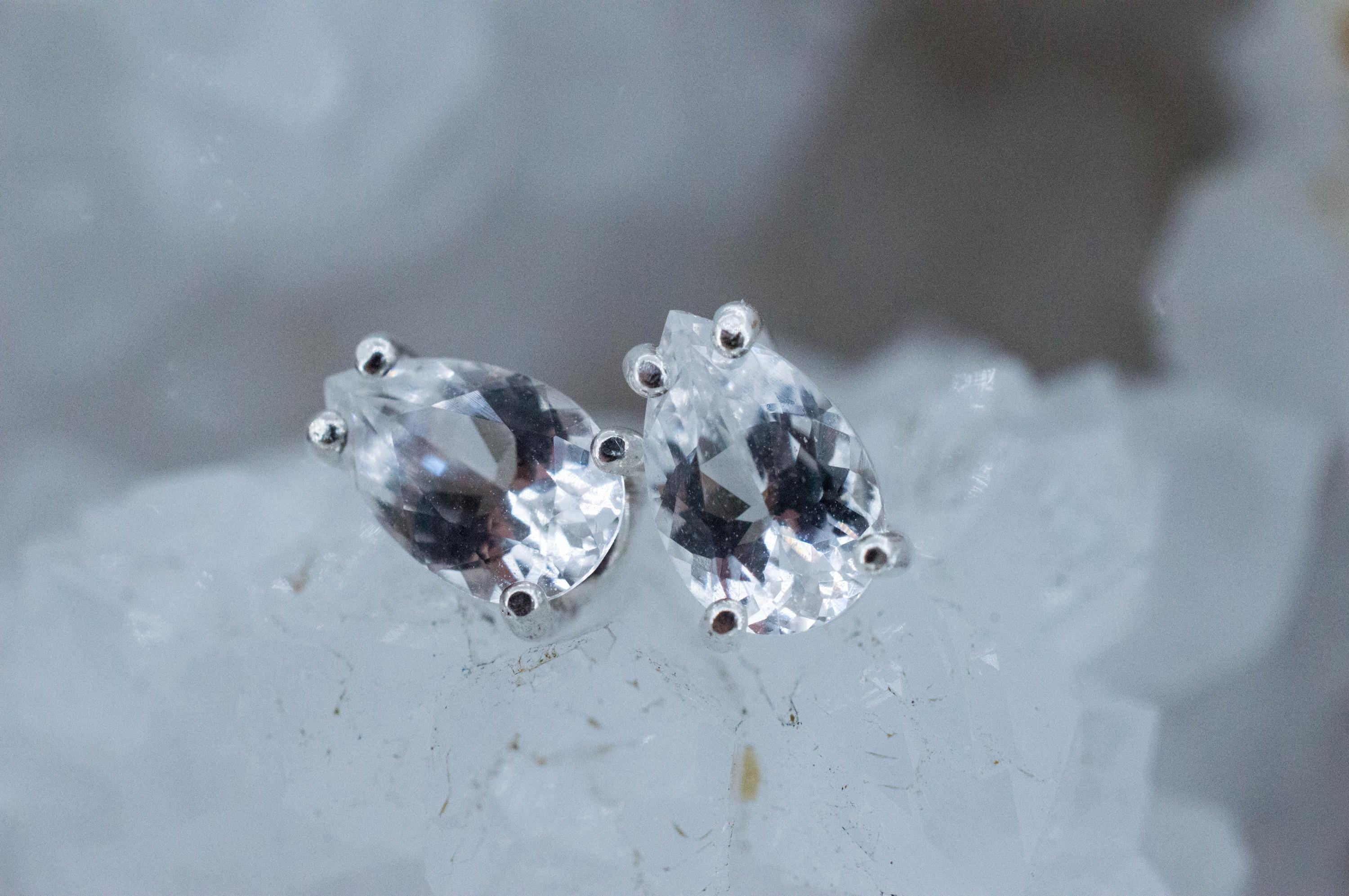 Danburite Earrings; Natural Untreated Mexico Danburite; 1.545cts - Mark Oliver Gems