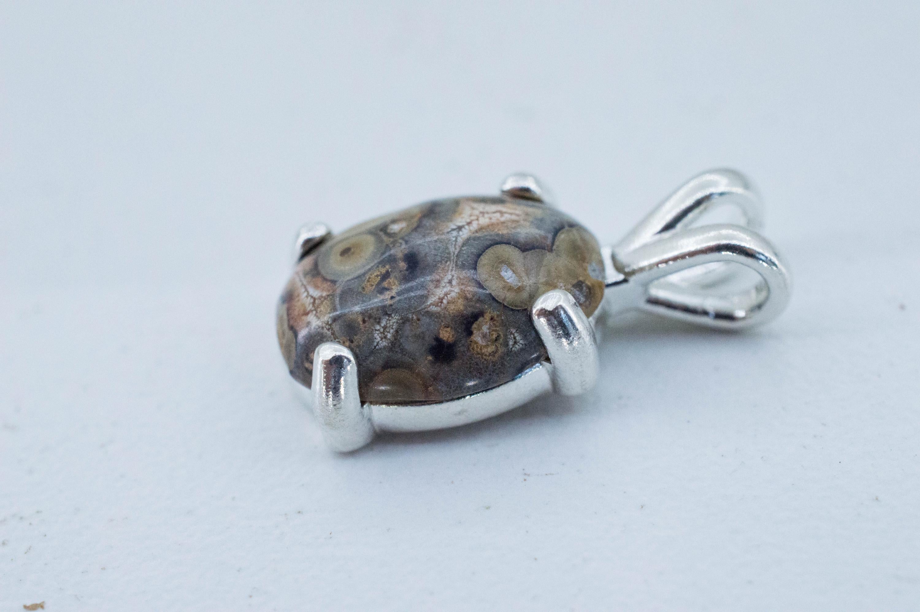 Leopard Jasper Pendant; Natural Untreated Madagascar Jasper; 3.045cts