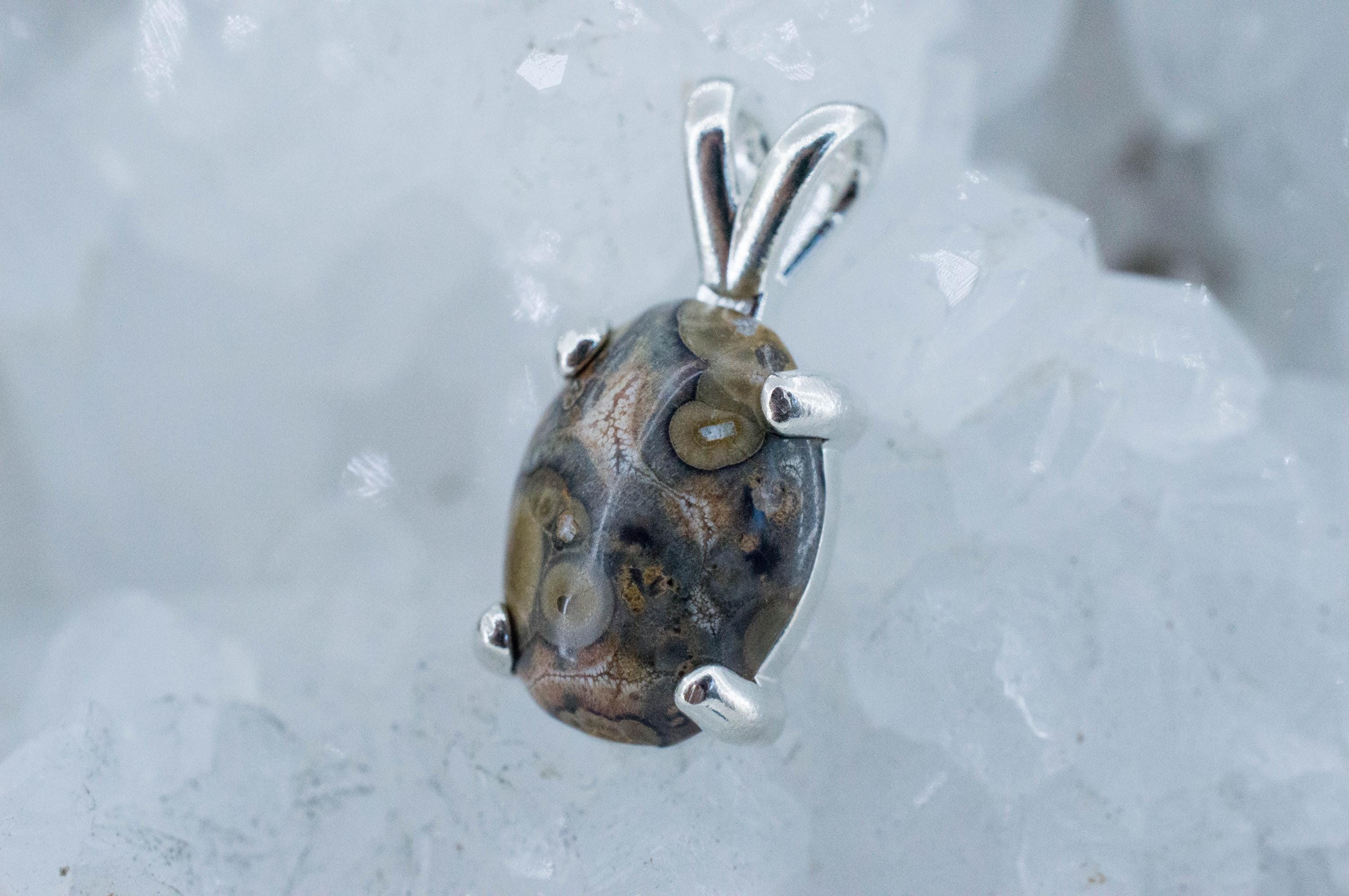 Leopard Jasper Pendant; Natural Untreated Madagascar Jasper; 3.045cts