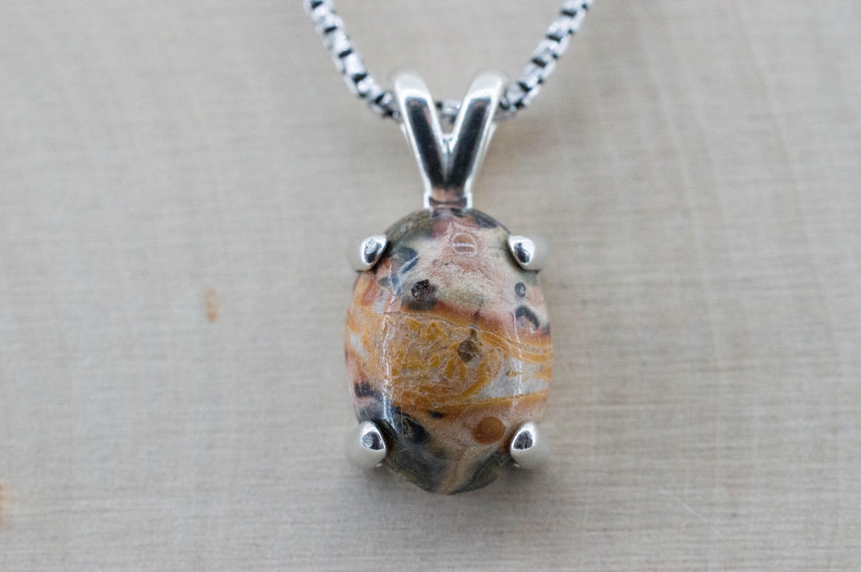 Leopard Jasper Pendant; Natural Untreated Madagascar Jasper; 3.440cts