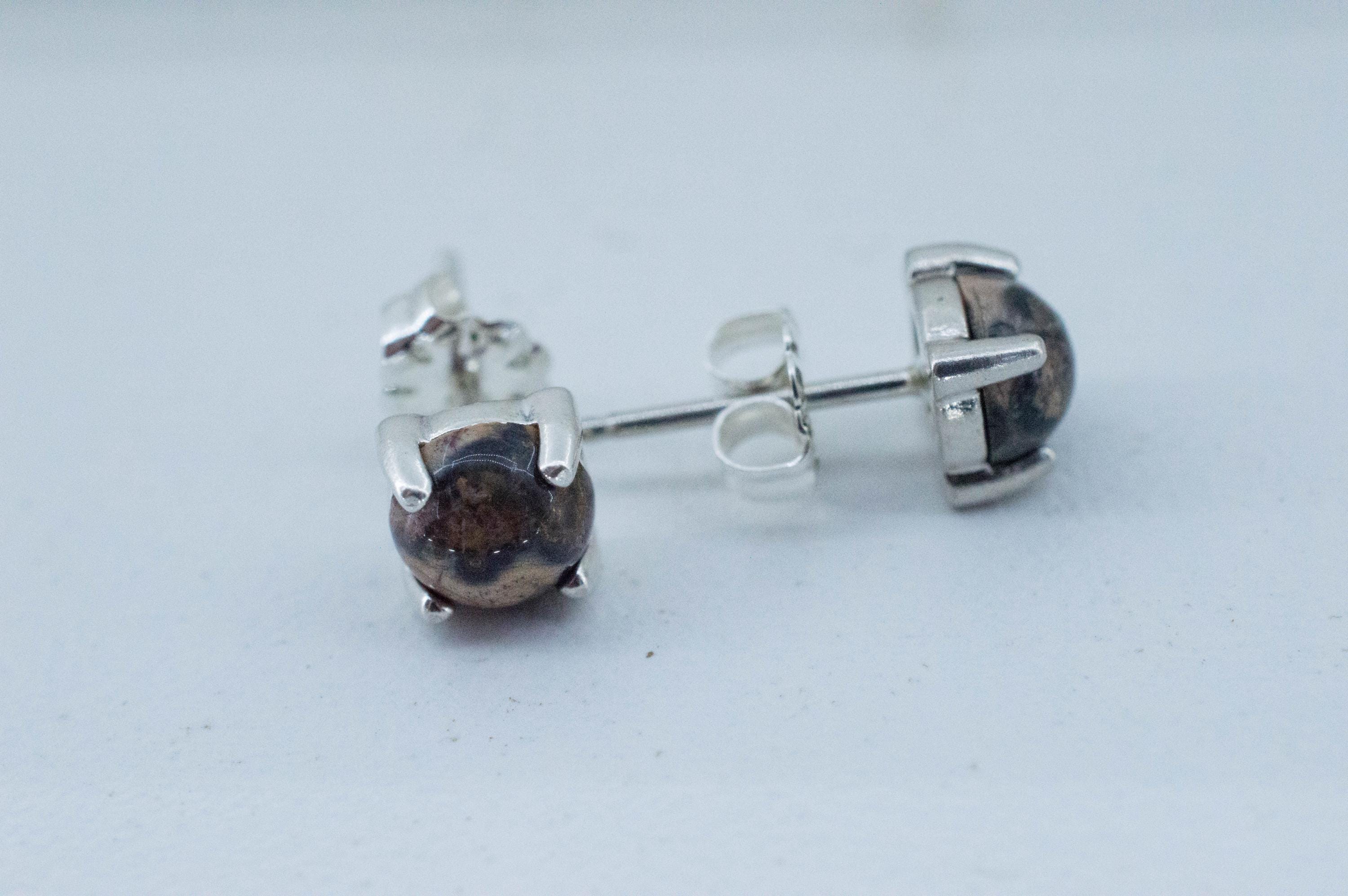 Leopard Jasper Earrings; Natural Untreated Madagascar Jasper; 1.235cts - Mark Oliver Gems