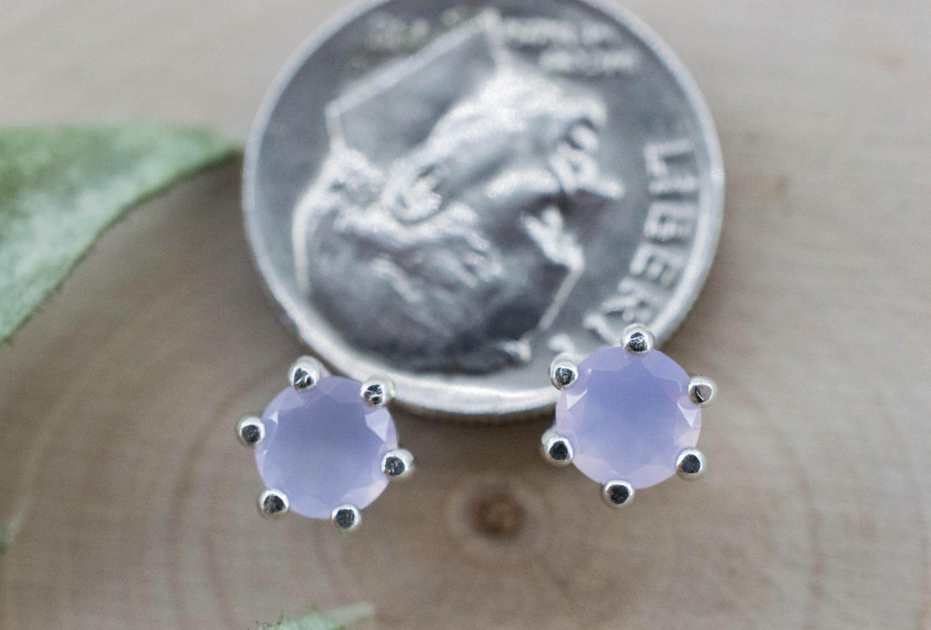 Holly Blue Agate Earrings; Natural Untreated Oregon Holley Agate; 0.640cts - Mark Oliver Gems